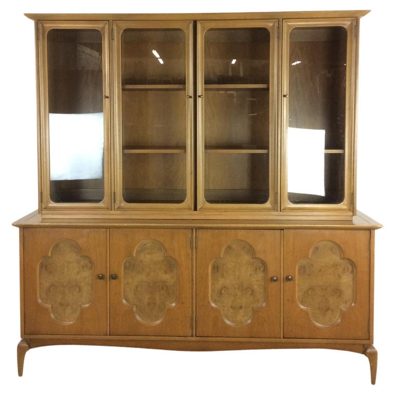 MidCentury Modern 2Pc Burlwood China For Sale at 1stDibs