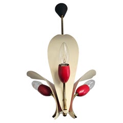 Mid Century Modern 3-Arm Chandelier by Fog and Morup, Denmark 1950s
