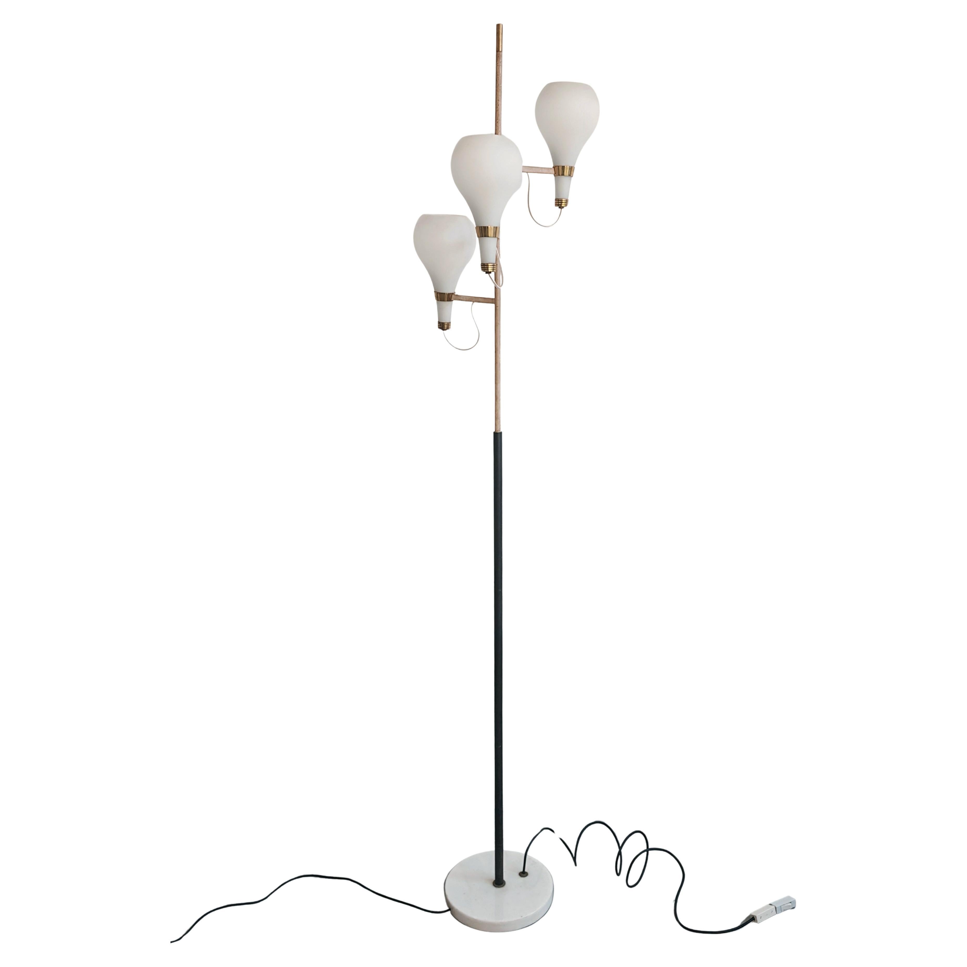 Mid Century Modern 3-Arm Floor Lamp by Stilnovo, Italy 1950s For Sale