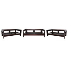 Mid-Century Modern 3 Bastiano Rosewood Sofa Tobia Scarpa Gavina Knoll, Italy