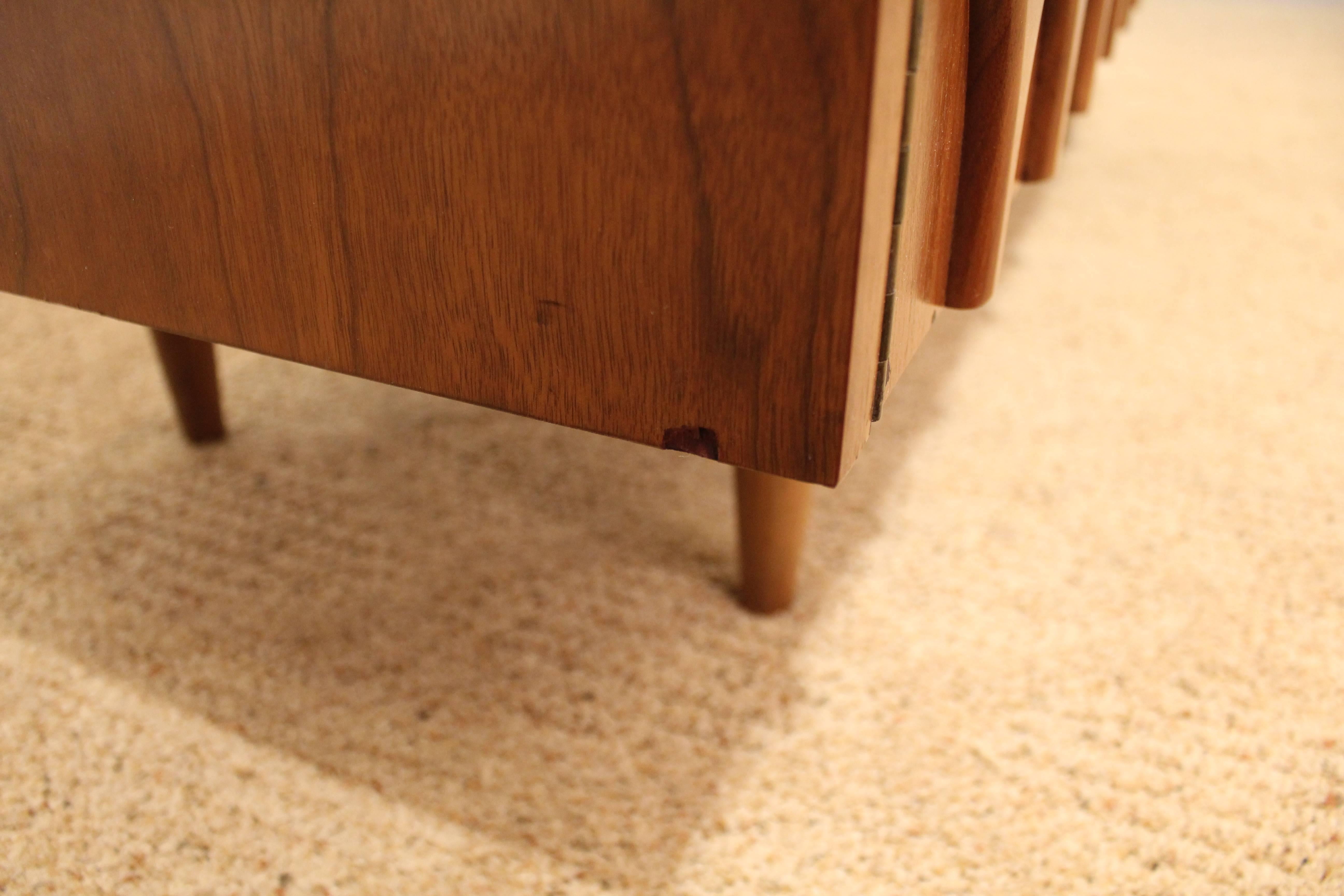 Mid-Century Modern 3-Door Walnut Credenza 5