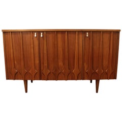 Mid-Century Modern 3-Door Walnut Credenza