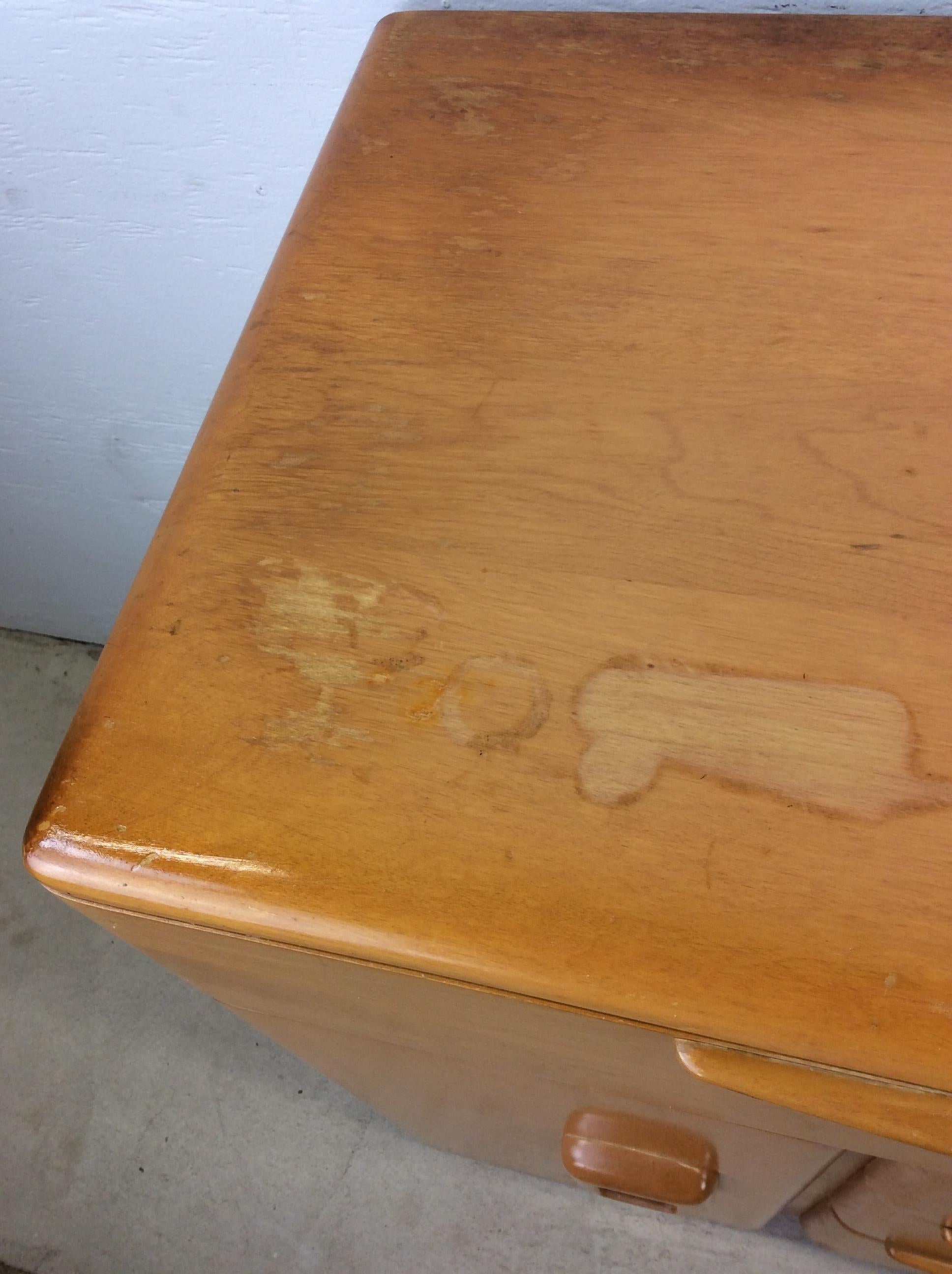 Mid Century Modern 3 Drawer Credenza by Heywood Wakefiled For Sale 3