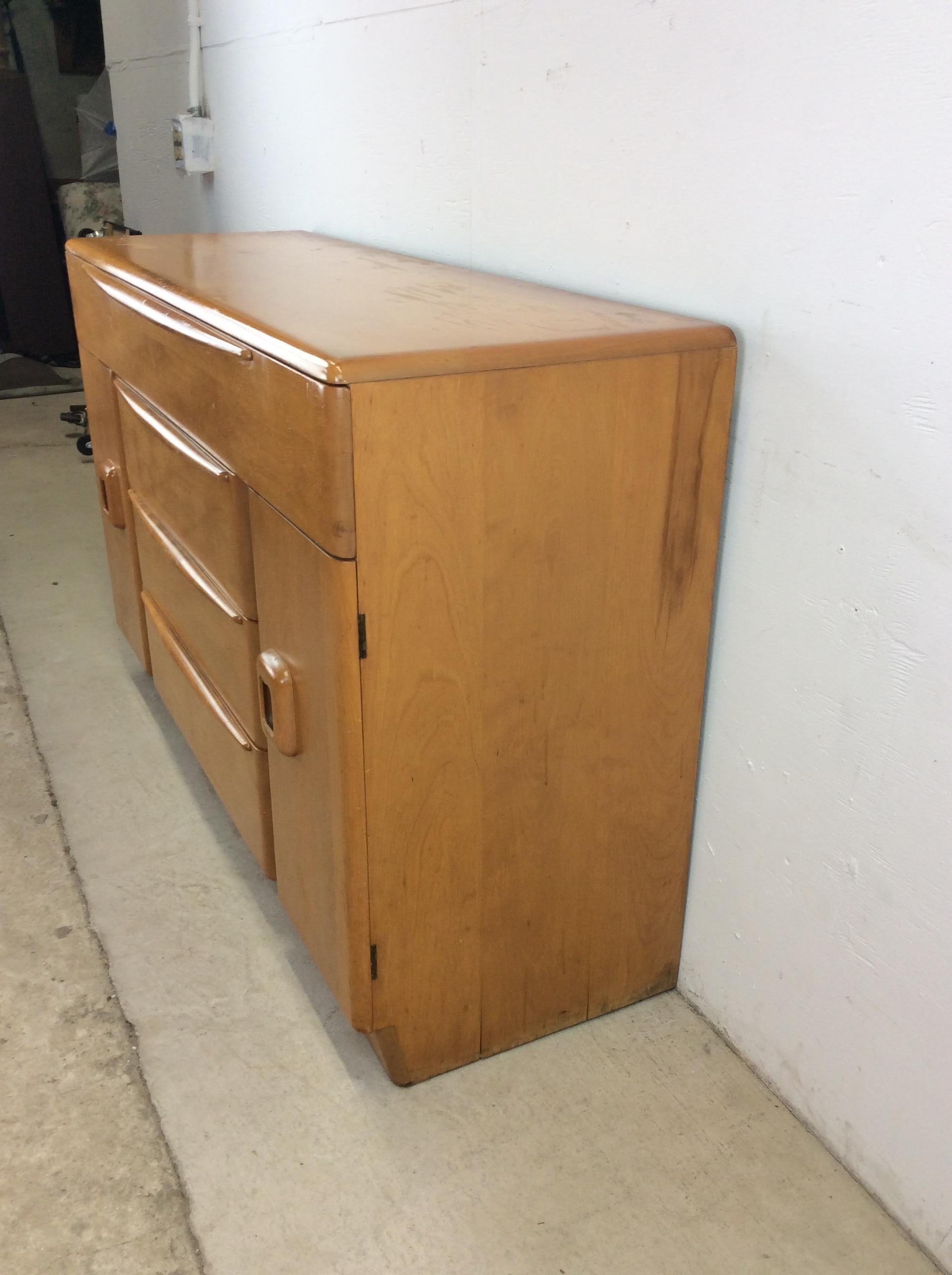 Mid Century Modern 3 Drawer Credenza by Heywood Wakefiled For Sale 8