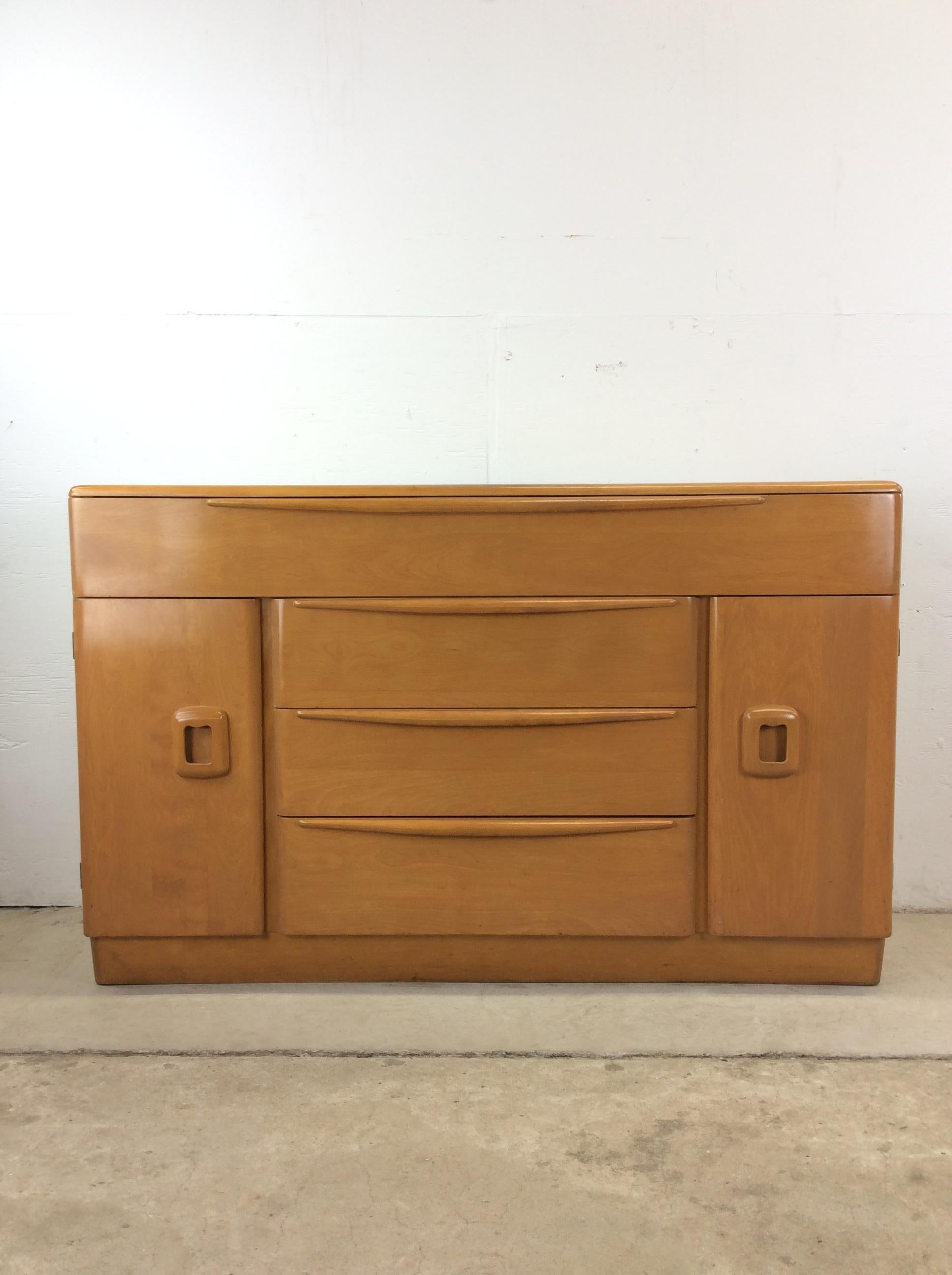 American Mid Century Modern 3 Drawer Credenza by Heywood Wakefiled For Sale