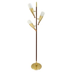Mid-Century Modern 3-Light Flagpole Floor Lamp