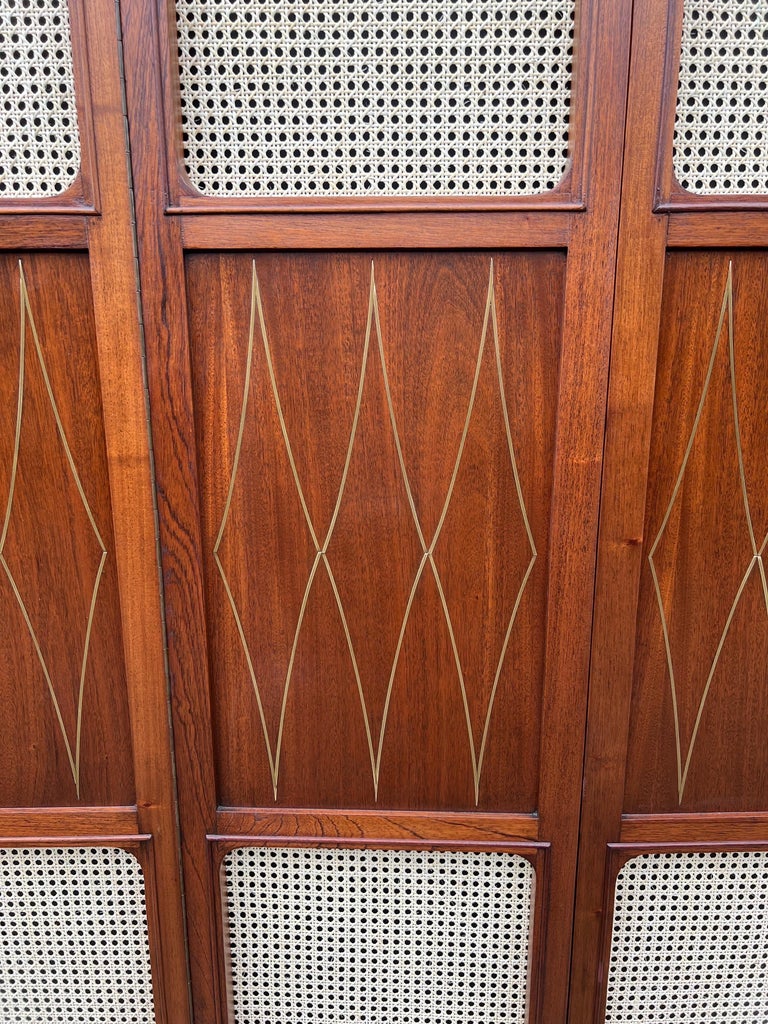 Mid-Century Modern 3 Panel Folding Screen or Room Divider For Sale at ...