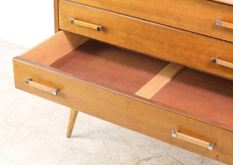 Mid-Century Modern 3 Pc, Cherry Wood Bedroom Set Designed by Renzo Rutili For Sale 9