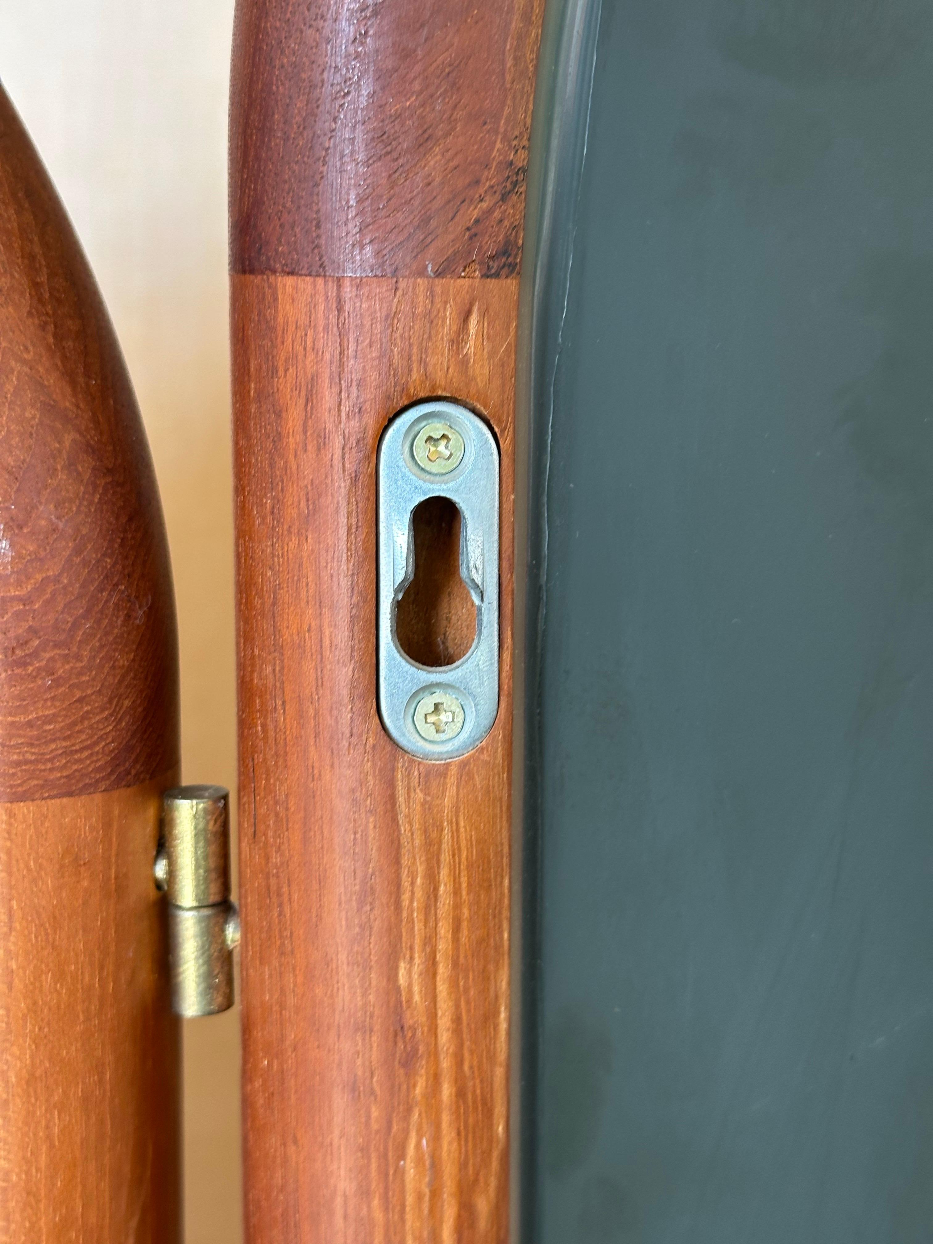 Mid-Century Modern 3 Piece Movable Teak Wall Mirror from Schionning & Elgaard For Sale 9