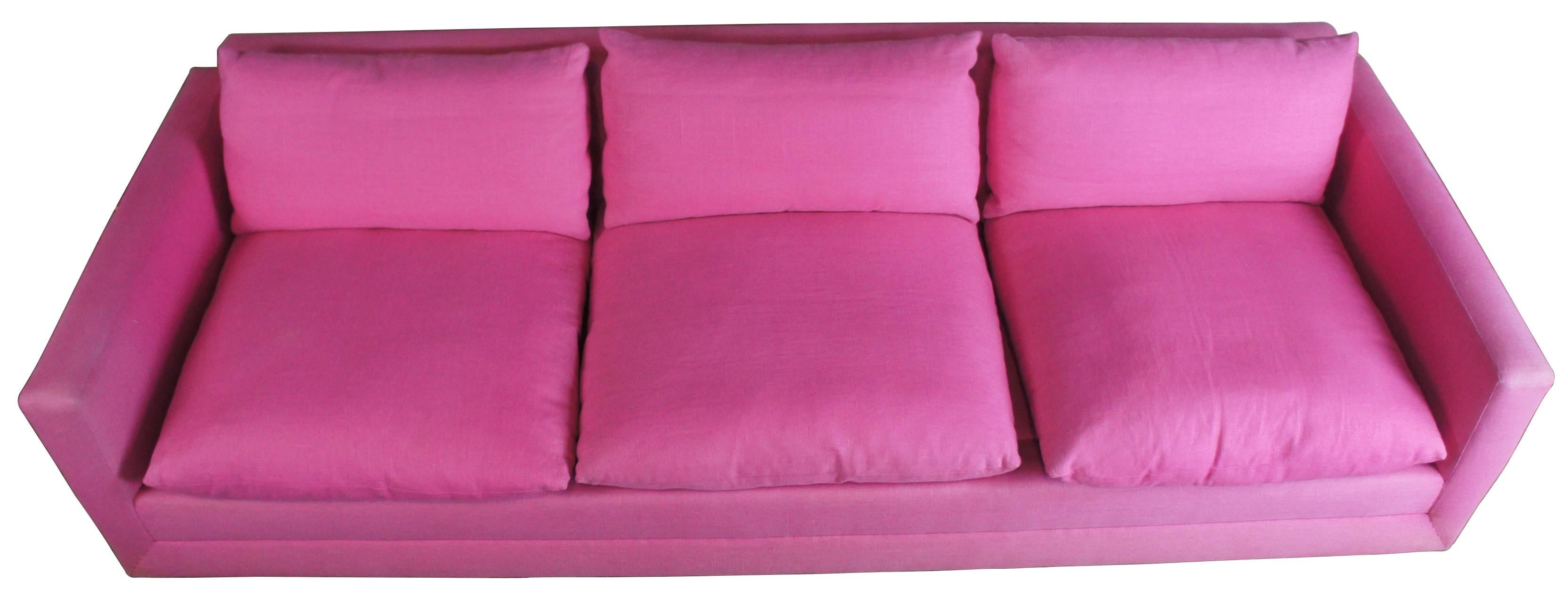 bright pink sofa
