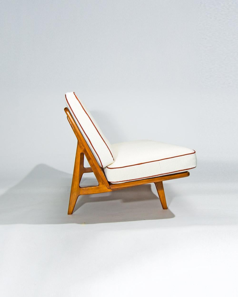 Mid Century Modern 3-Sitzer Sofa von Peter Hvidt für France & Daverkosen Dänisch (Leder) im Angebot
