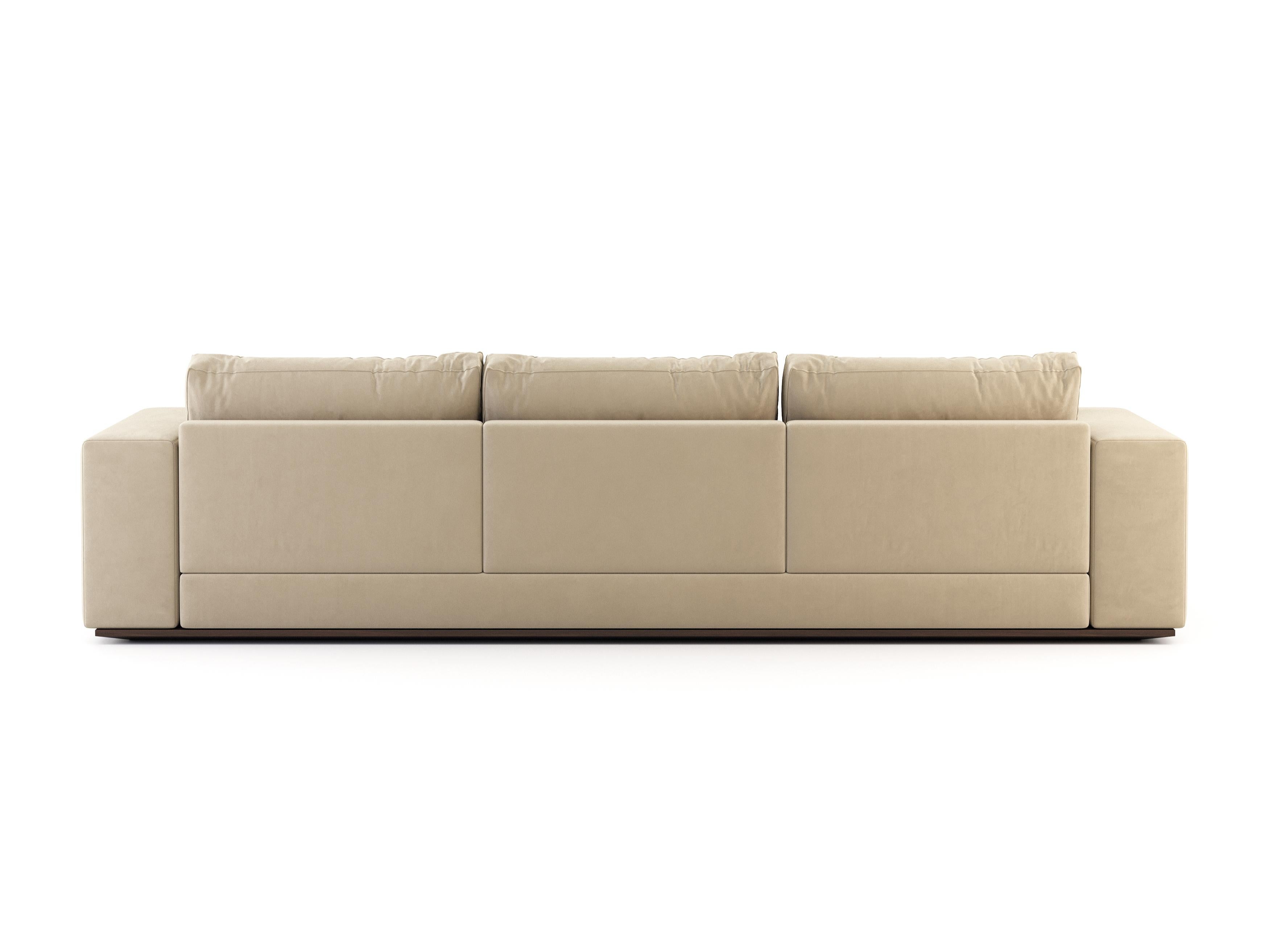 Sublime Sofa aus Holz und Textil mit 3 Sitzen, Moderne der Mitte des Jahrhunderts im Zustand „Neu“ im Angebot in Seroa, PT