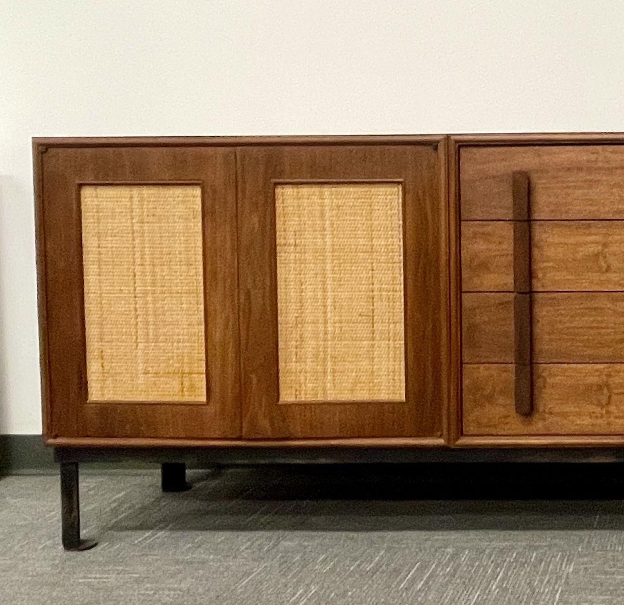 Americano Server, credenza o cassettone a 3 sezioni in stile Mid-Century Modern in vendita