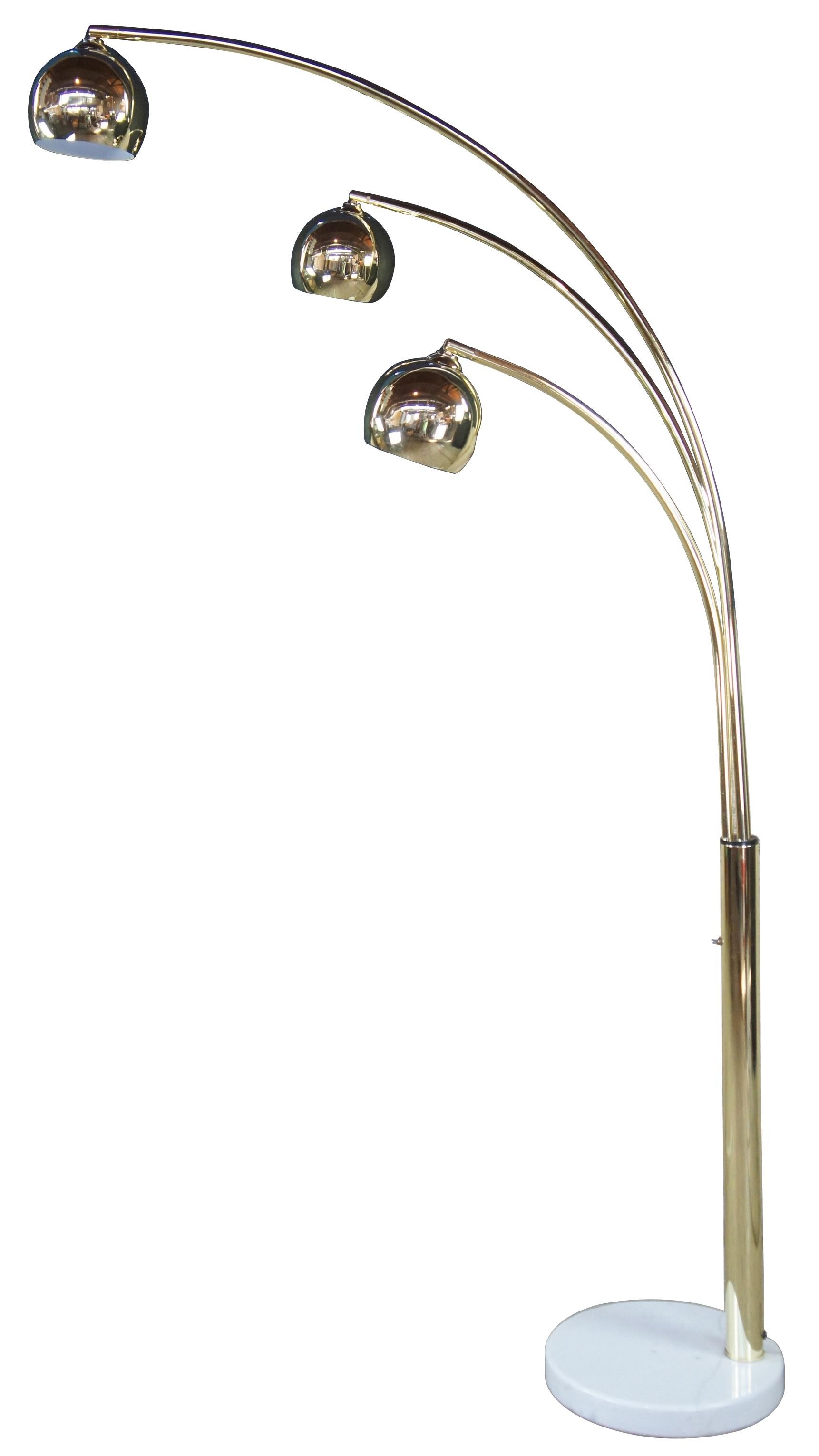 arched gold floor lamp