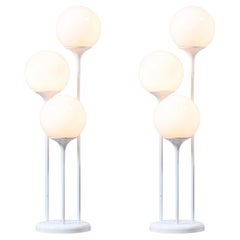 Mid-Century Modern 3-Tier Orb Table Lamps by Lightolier