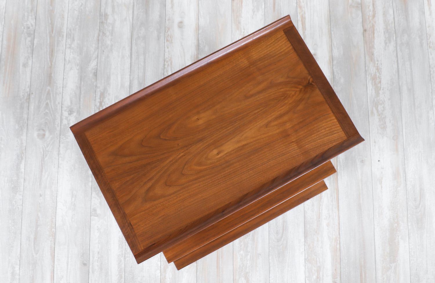 3 tier mid century side table
