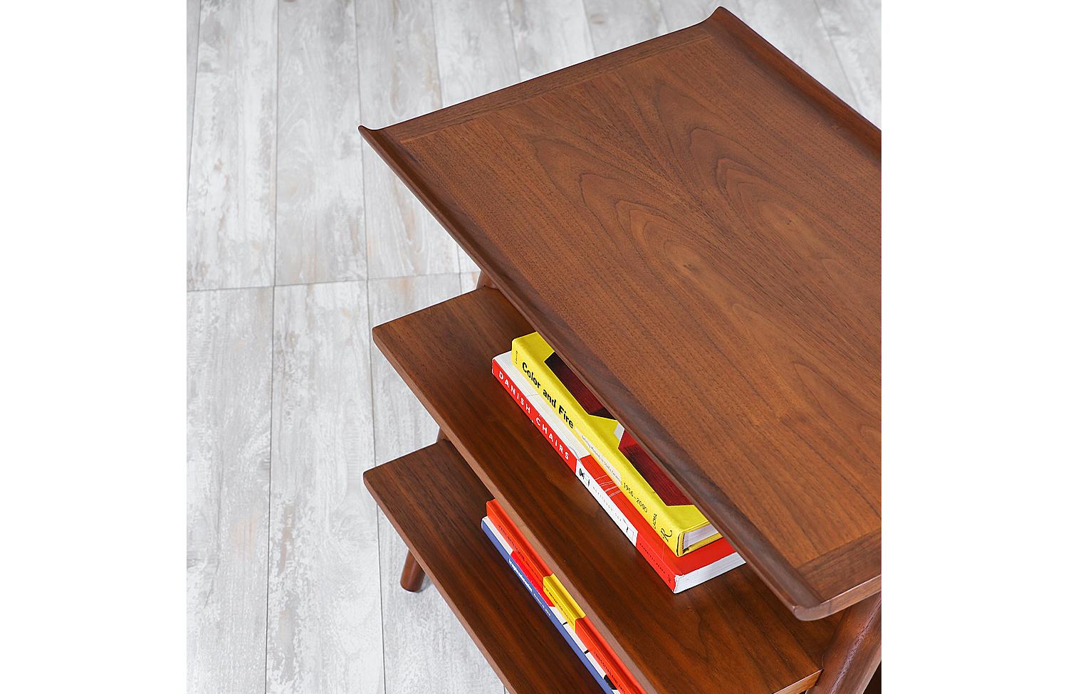 Mid-Century Modern 3-Tier Side Table by Merton Gershun In Excellent Condition In Los Angeles, CA