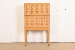 Moderner Bibliothekskartenkatalog mit 30 Schubladen von Remington Rand aus der Jahrhundertmitte