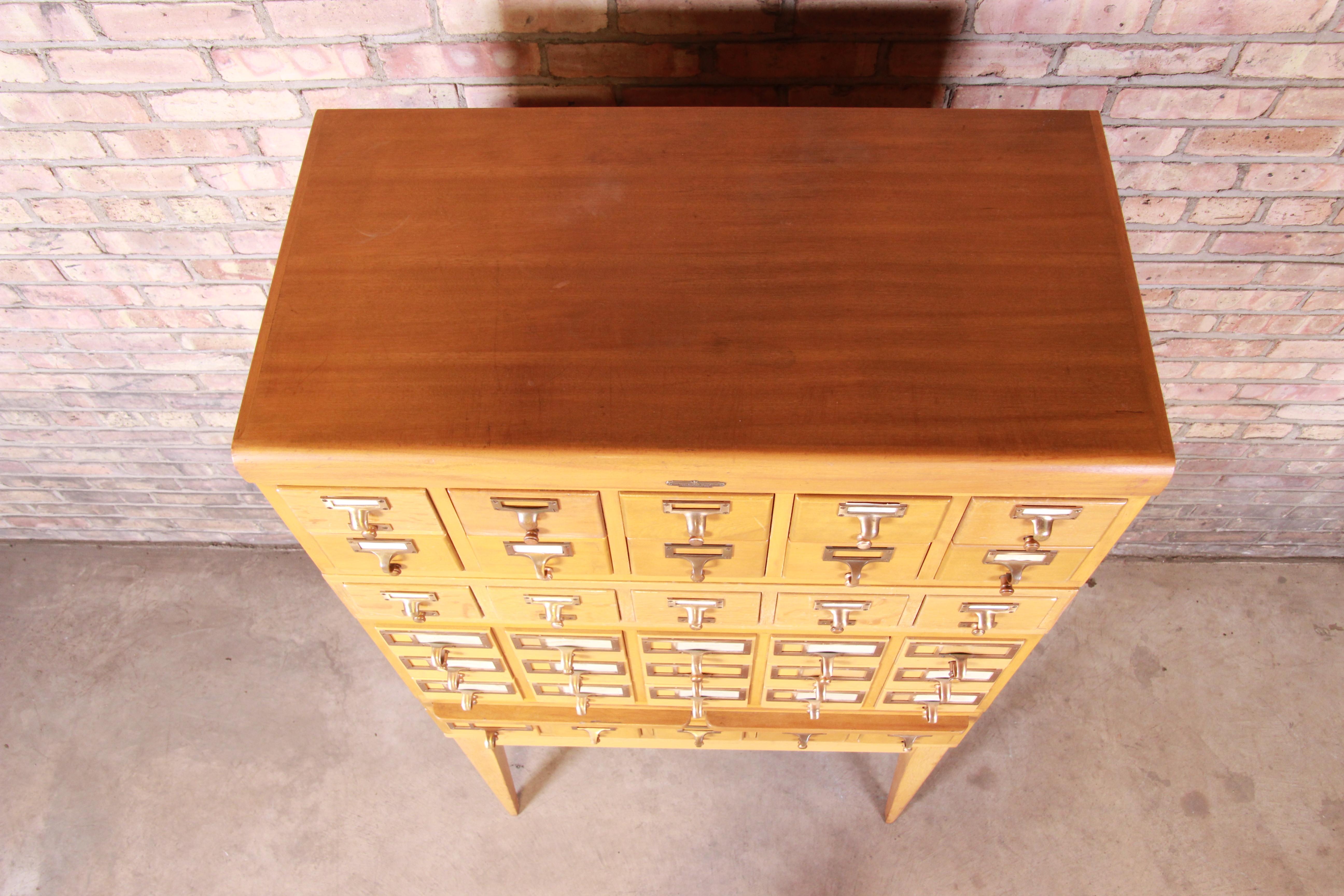 Mid-Century Modern 35-Drawer Library Card Catalog by Remington Rand 4