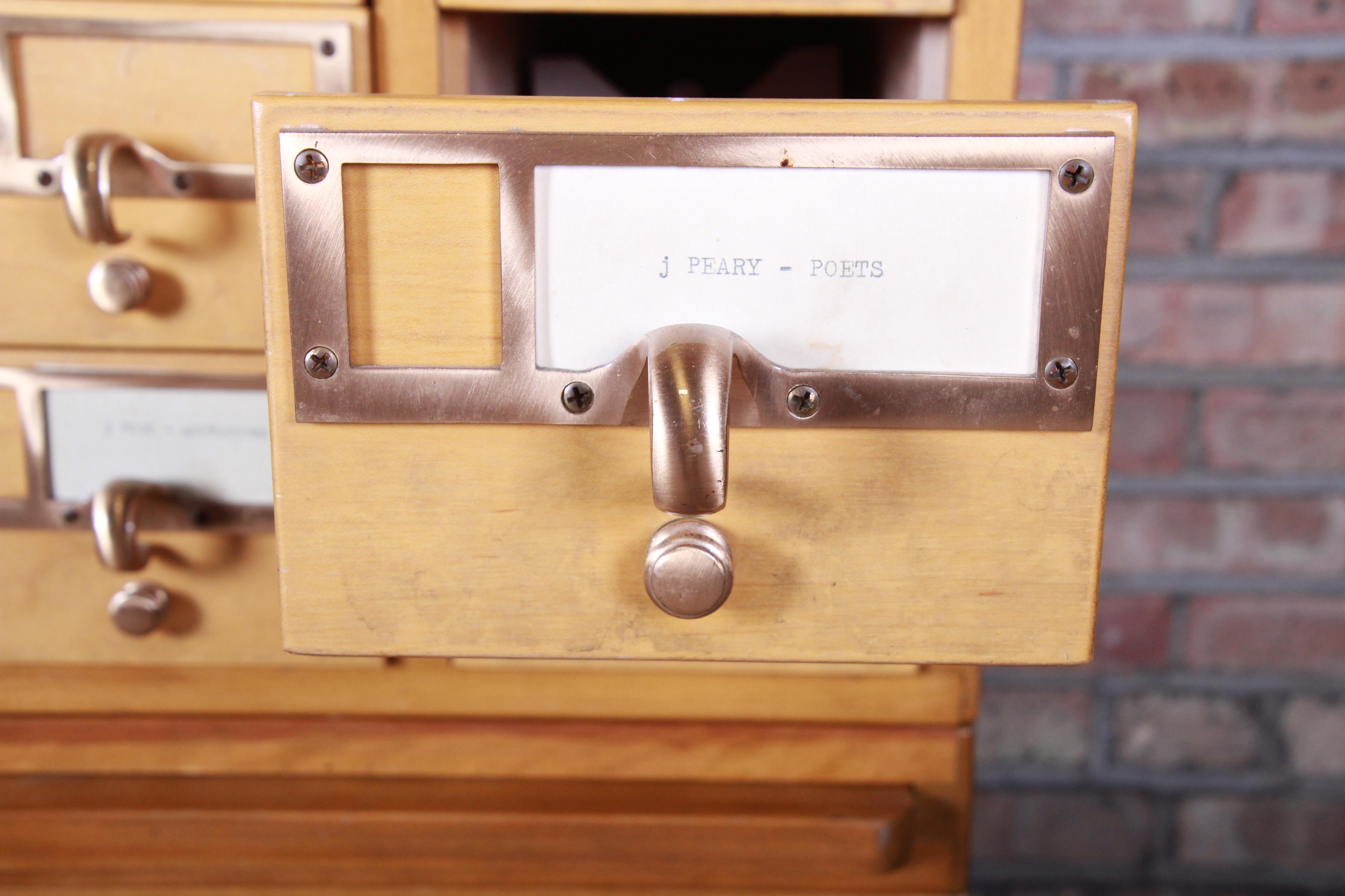 Mid-20th Century Mid-Century Modern 35-Drawer Library Card Catalog by Remington Rand