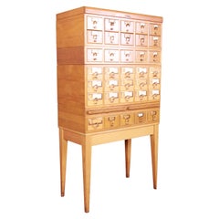 Retro Mid-Century Modern 35-Drawer Library Card Catalog by Remington Rand