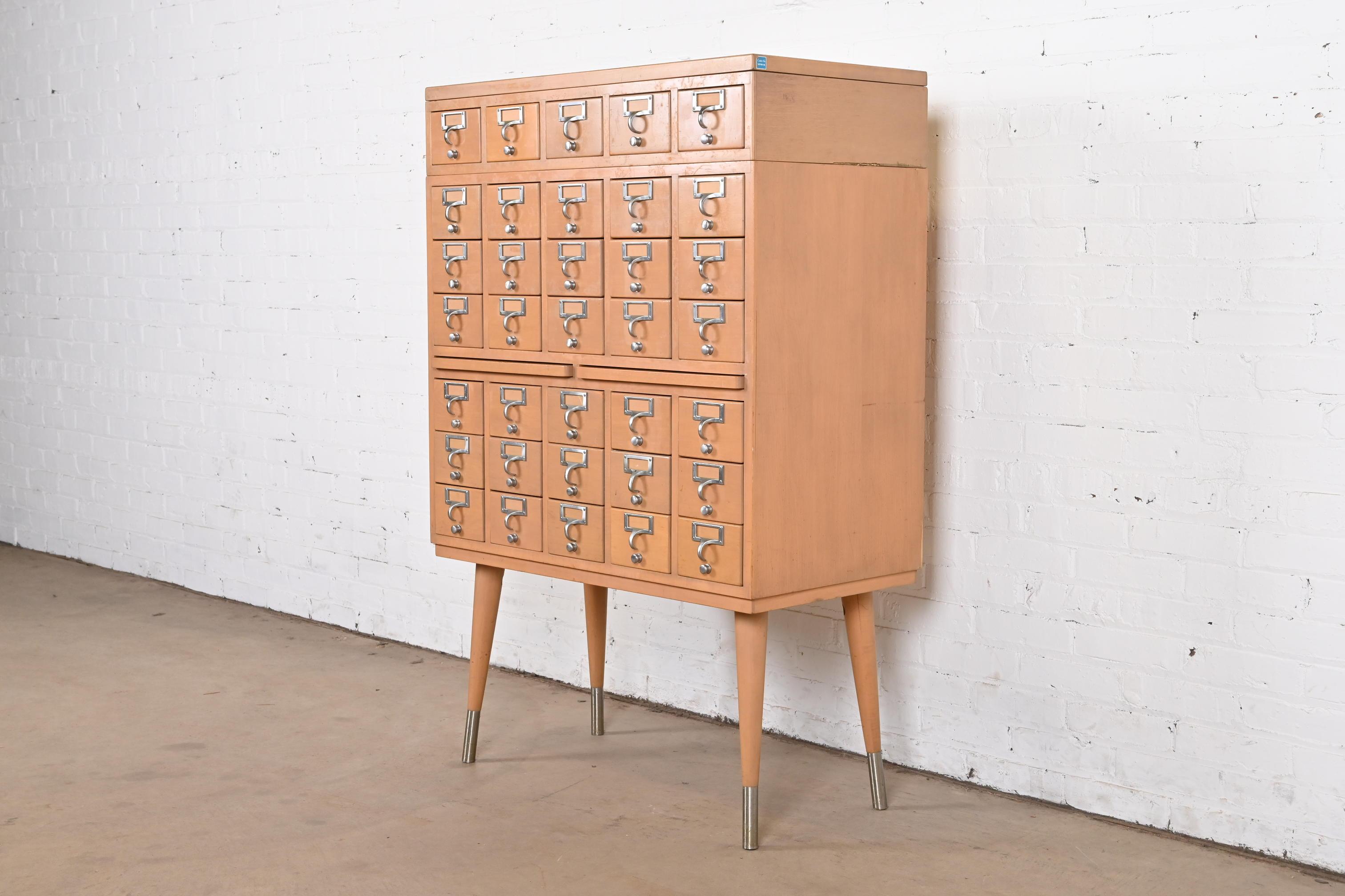 library card catalog cabinet