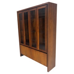 Mid Century Modern 4 Doors Walnut Lighted Hatch Milo Baughman atr. Drawers MINT!