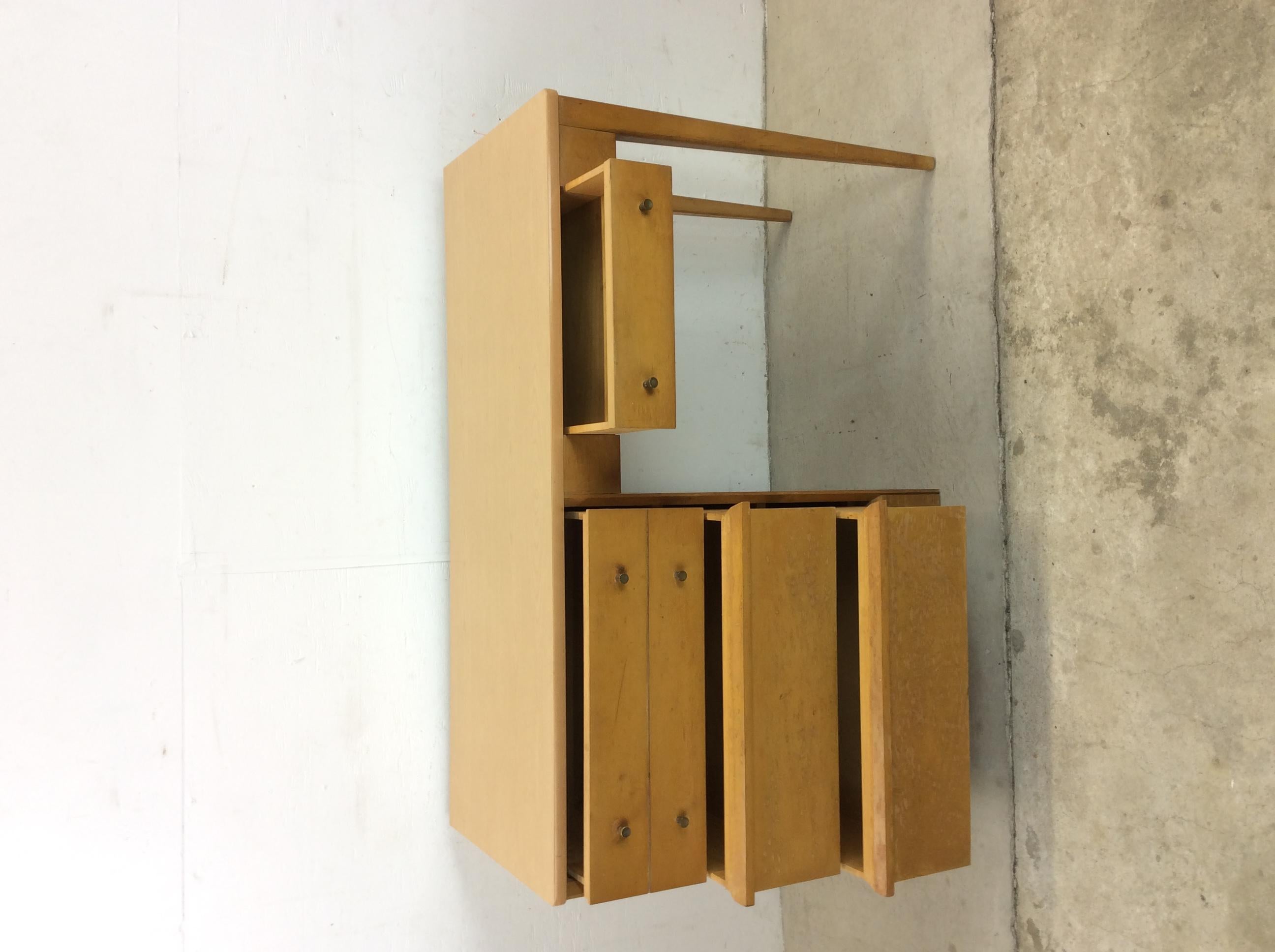 Mid-Century Modern 4 Drawer Writing Desk by Baumritter For Sale 4