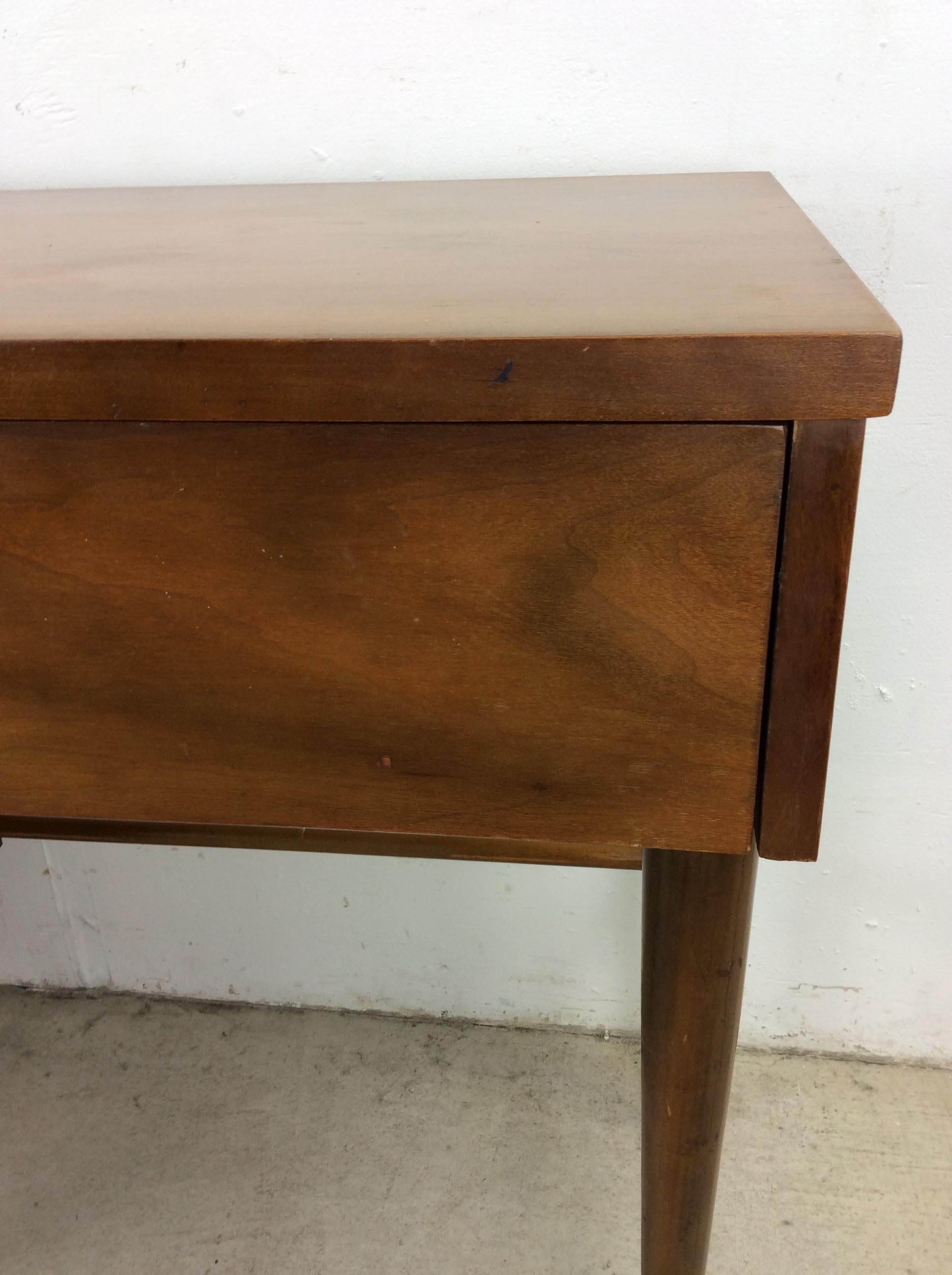 Mid Century Modern 4 Drawer Writing Desk For Sale 6