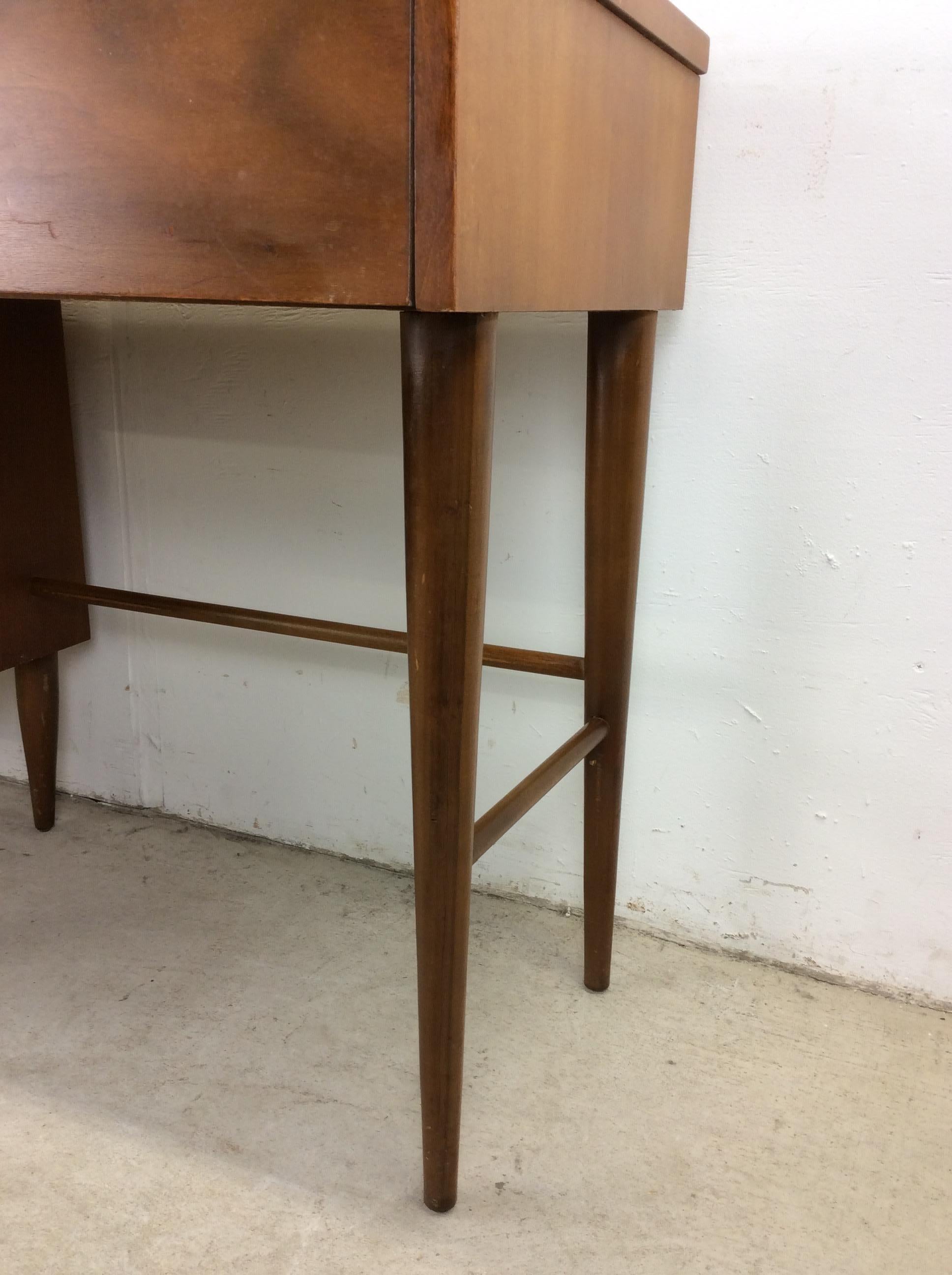 Mid Century Modern 4 Drawer Writing Desk For Sale 7