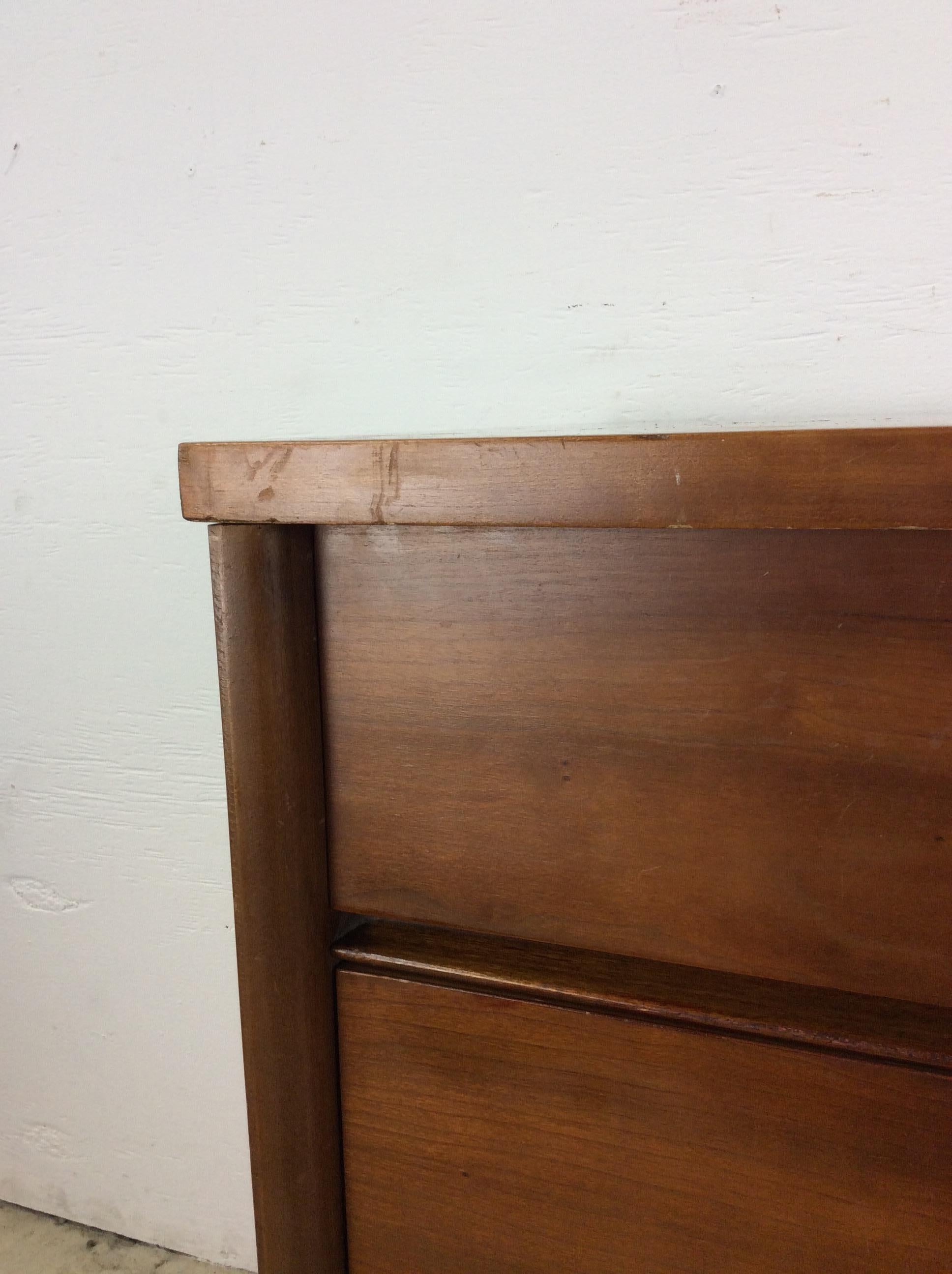 Mid Century Modern 4 Drawer Writing Desk For Sale 9