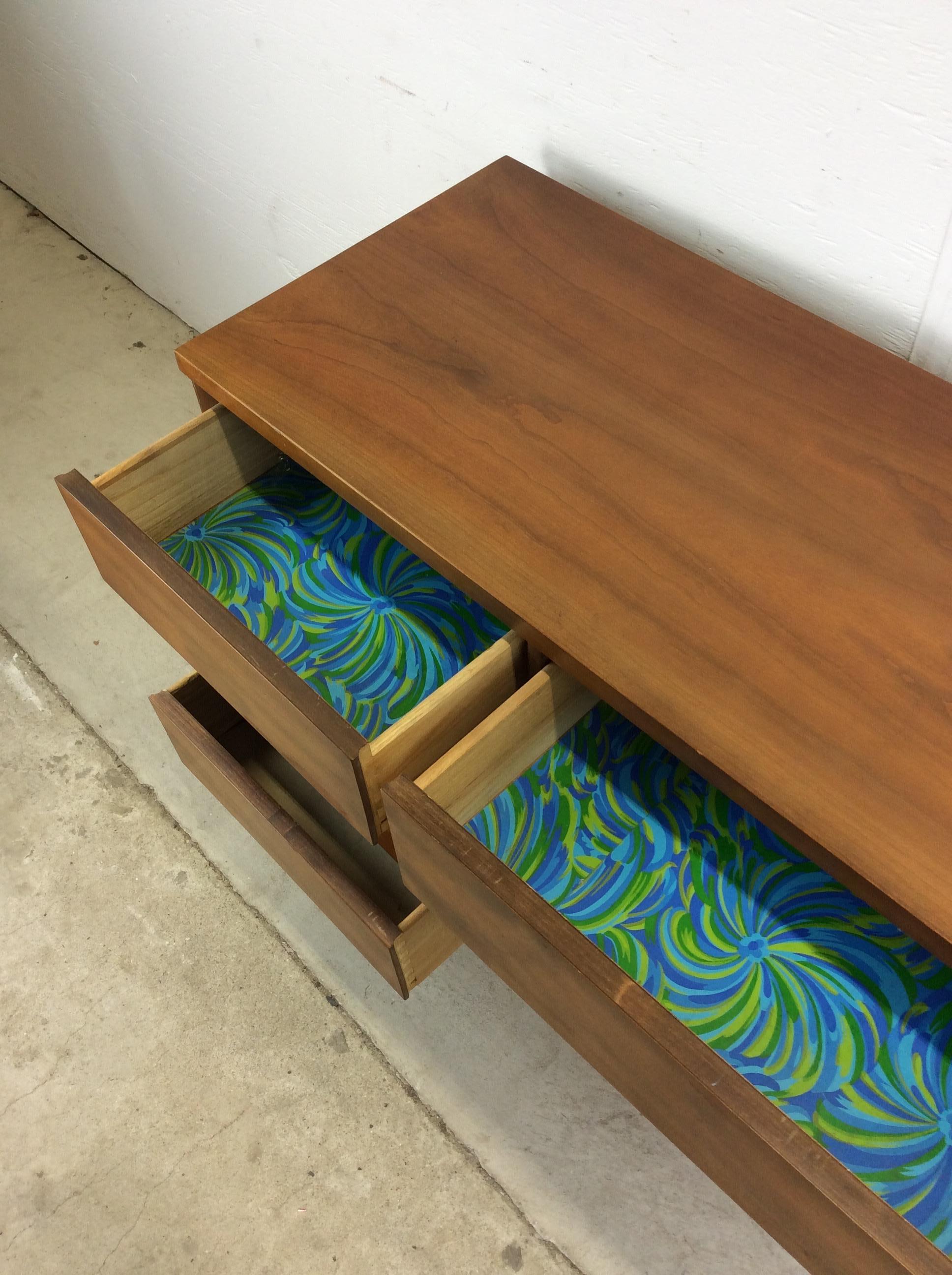 Mid Century Modern 4 Drawer Writing Desk For Sale 1