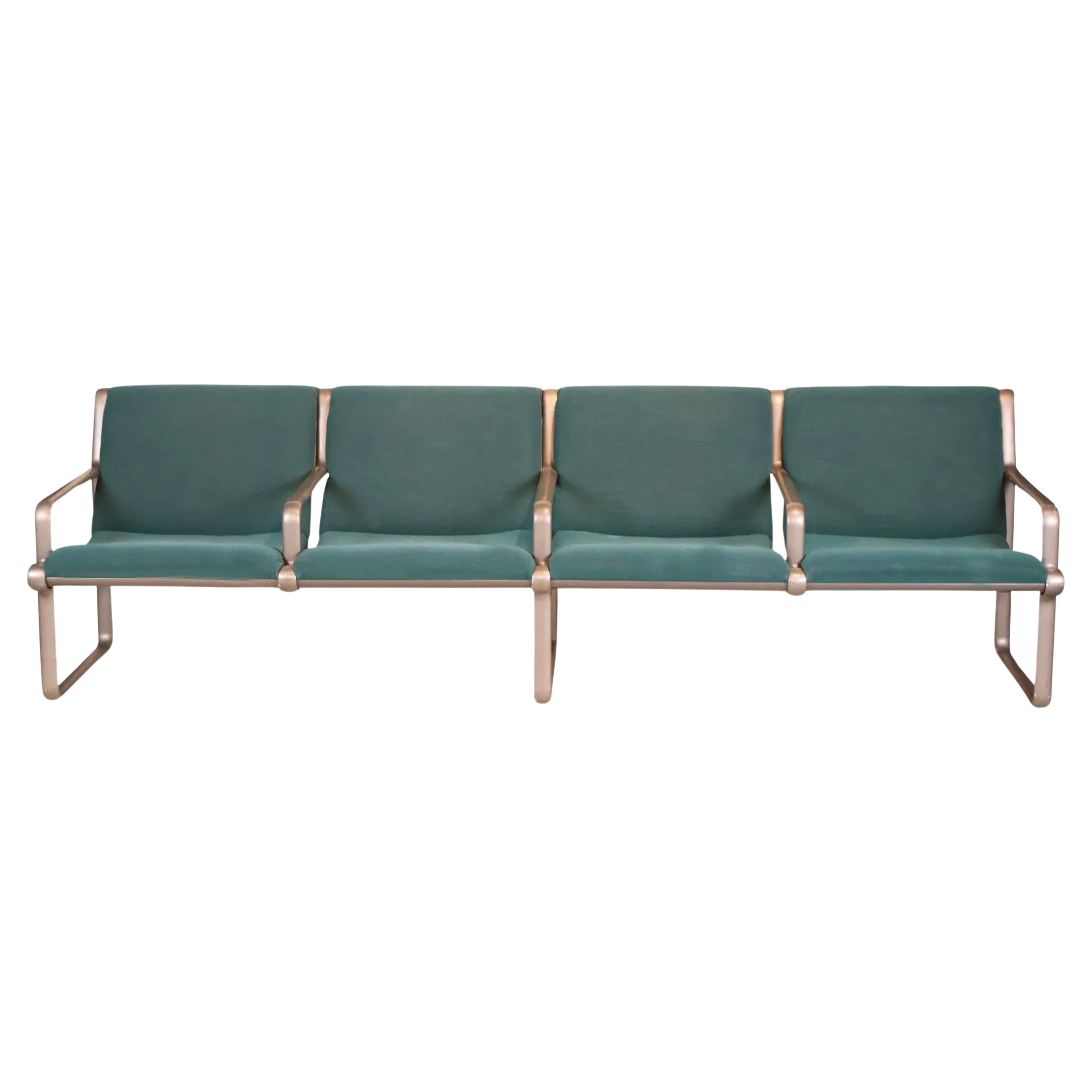 Mid Century Modern 4 Seat bench Bruce Hannah and Andrew Morrison for Knoll