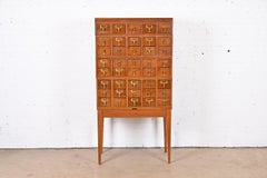 Mid-Century Modern 40-Drawer Oak Library Card Catalog by Gaylord Bros.