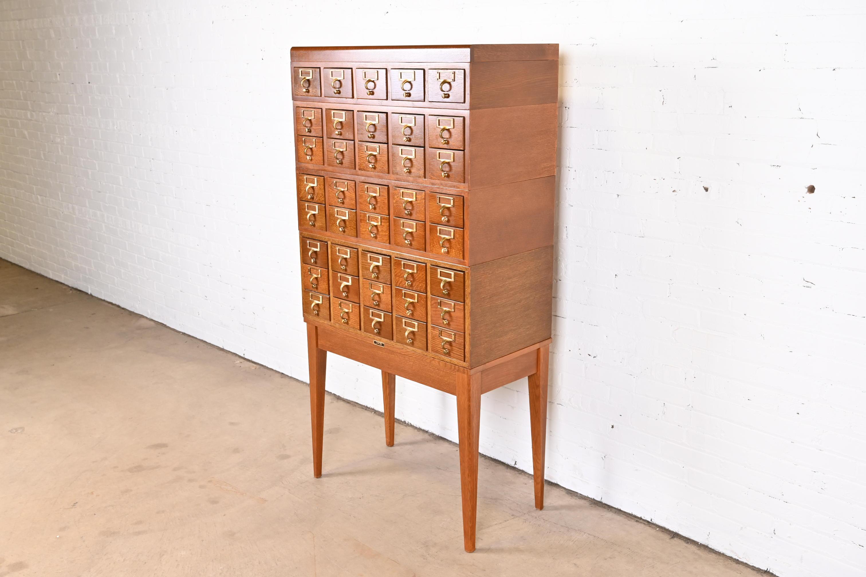 old library index card cabinet