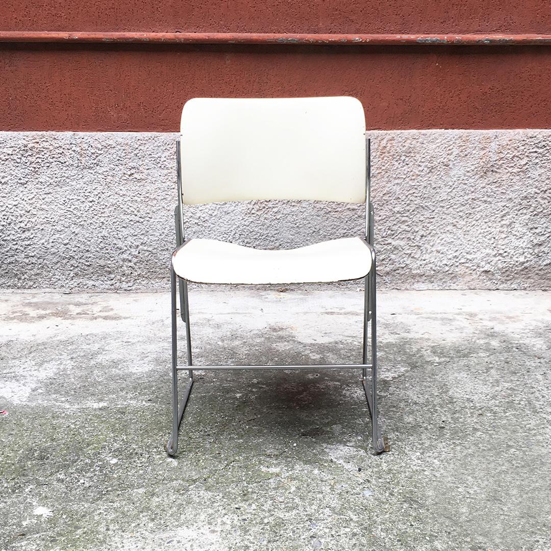 Mid-Century Modern 40\4 White Chairs by David Rowland for GF Furniture, 1963 For Sale 3