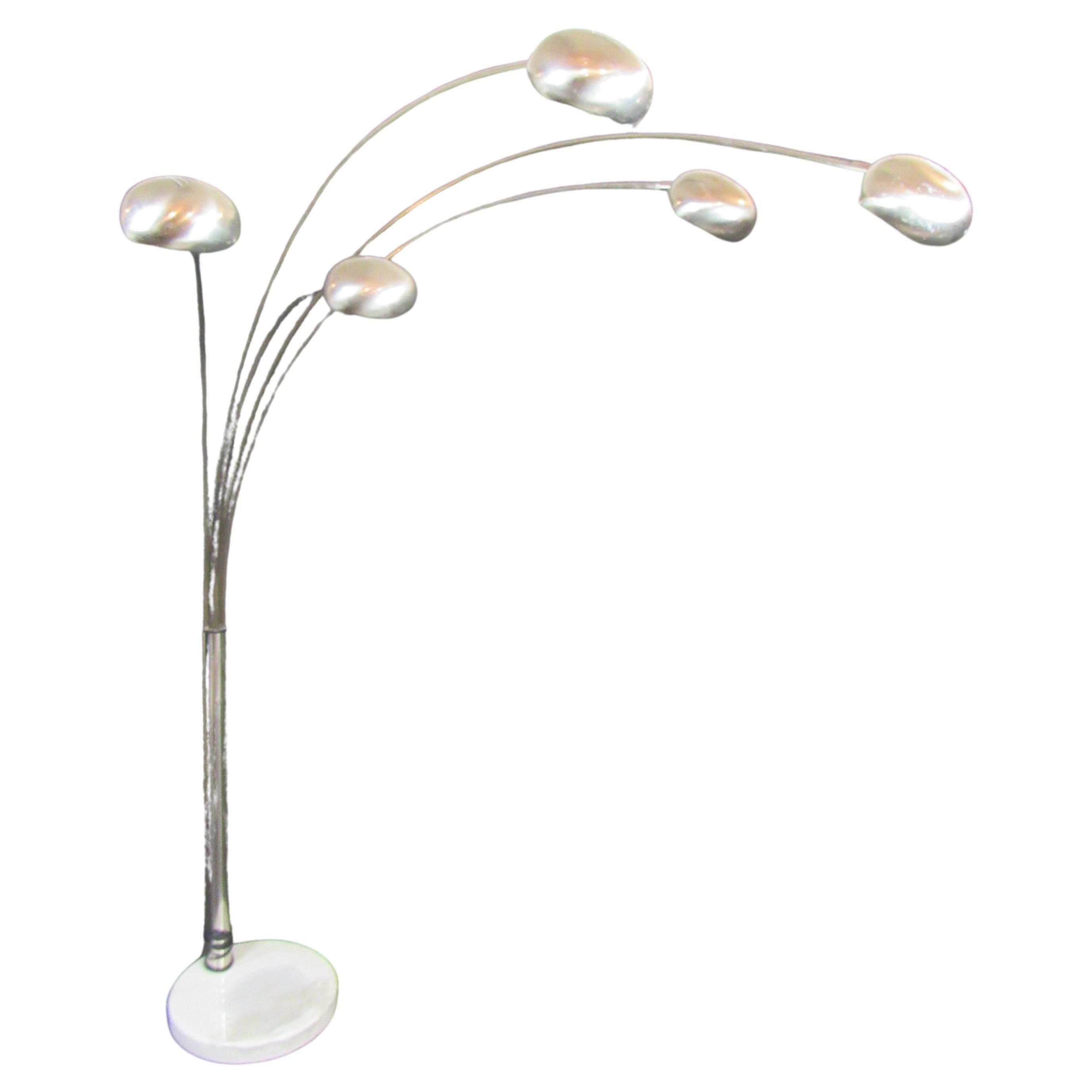MidCentury Modern Chrome Torchiere Floor Lamps For Sale at 1stDibs
