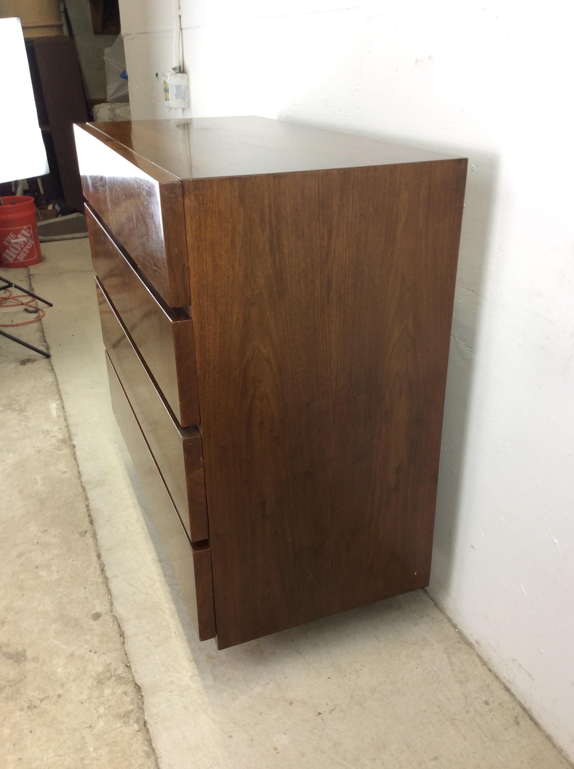Mid Century Modern 5 Drawer Highboy Dresser by American of Martinsville 6