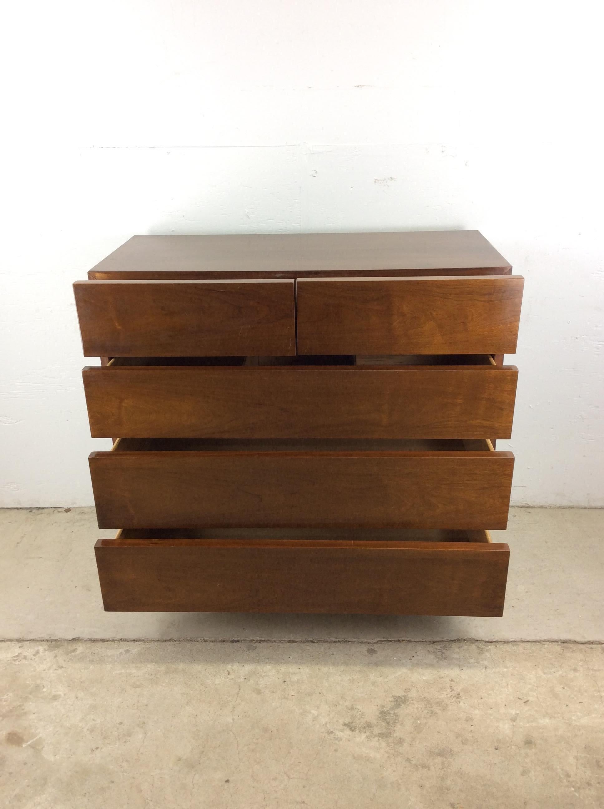 Mid Century Modern 5 Drawer Highboy Dresser by American of Martinsville 8