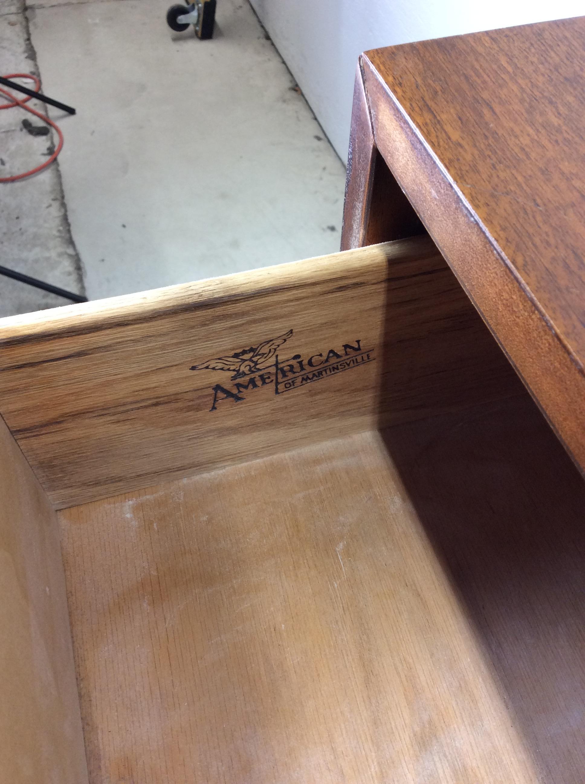 Mid Century Modern 5 Drawer Highboy Dresser by American of Martinsville 11