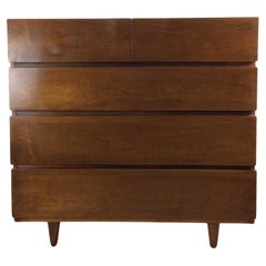Mid Century Modern 5 Drawer Highboy Dresser by American of Martinsville