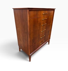 Mid-Century Modern 5-Drawer Walnut High Chest - Refinished!