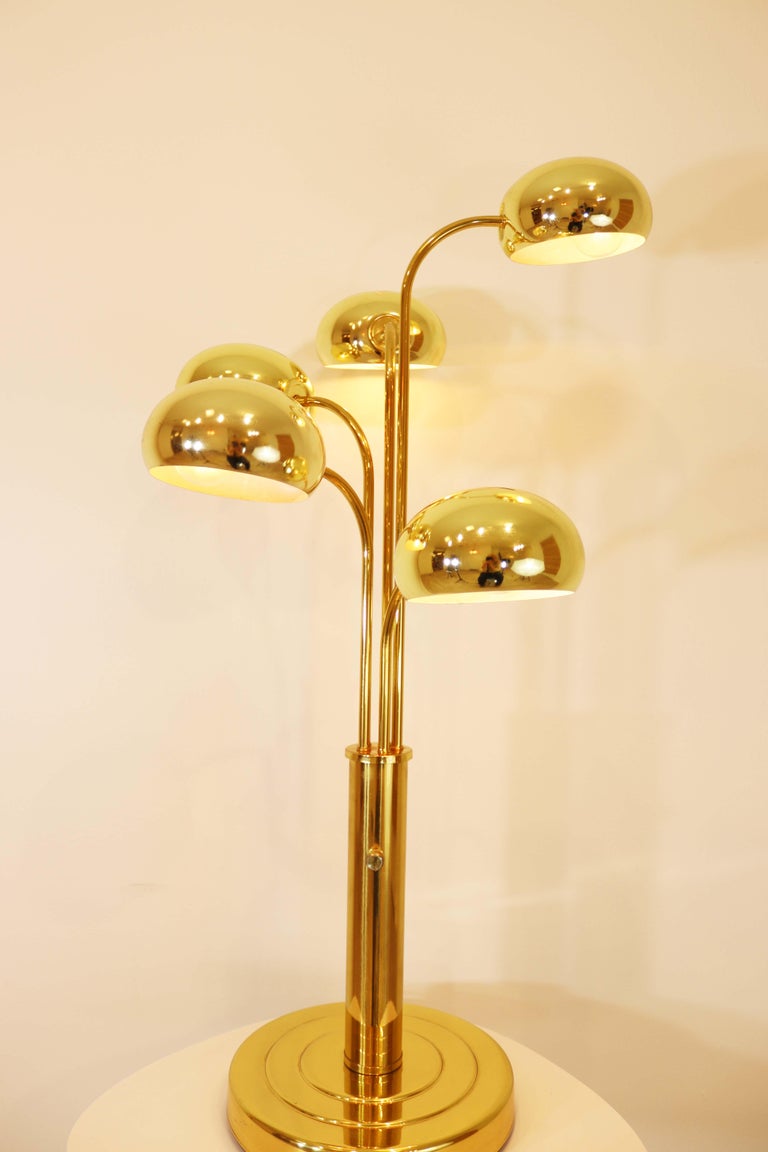 Mid Century Modern 5 Light Waterfall Table Lamp at 1stDibs