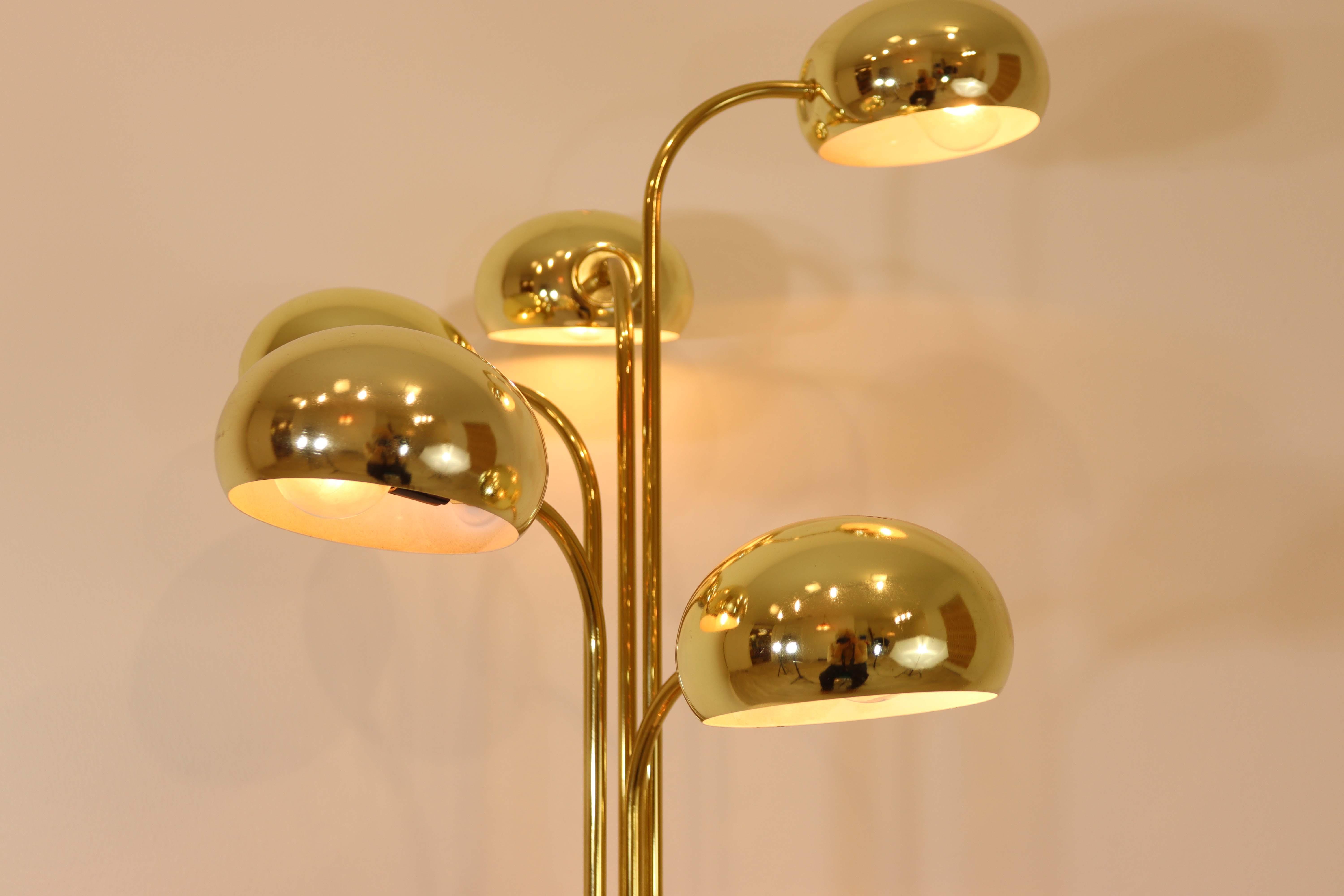 Mid-Century Modern Mid Century Modern 5 Light Waterfall Table Lamp