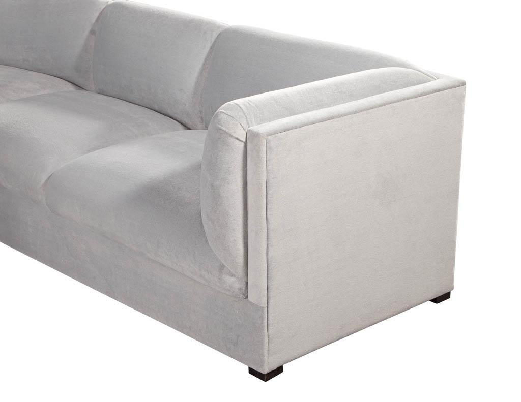 Velvet Mid-Century Modern 5 Piece Sectional Sofa by Weiman