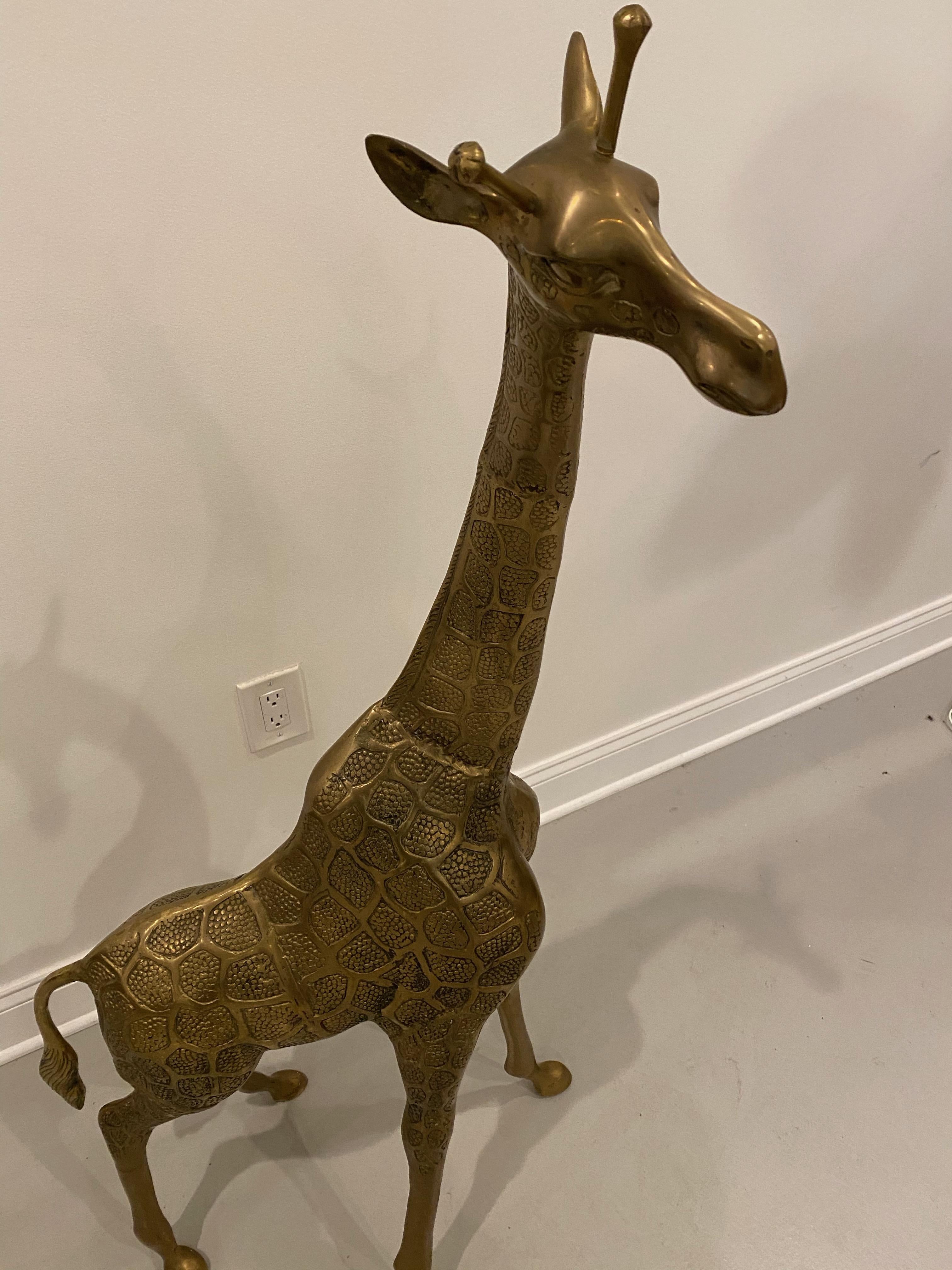 Mid-Century Modern Standing Metal Giraffe For Sale 7