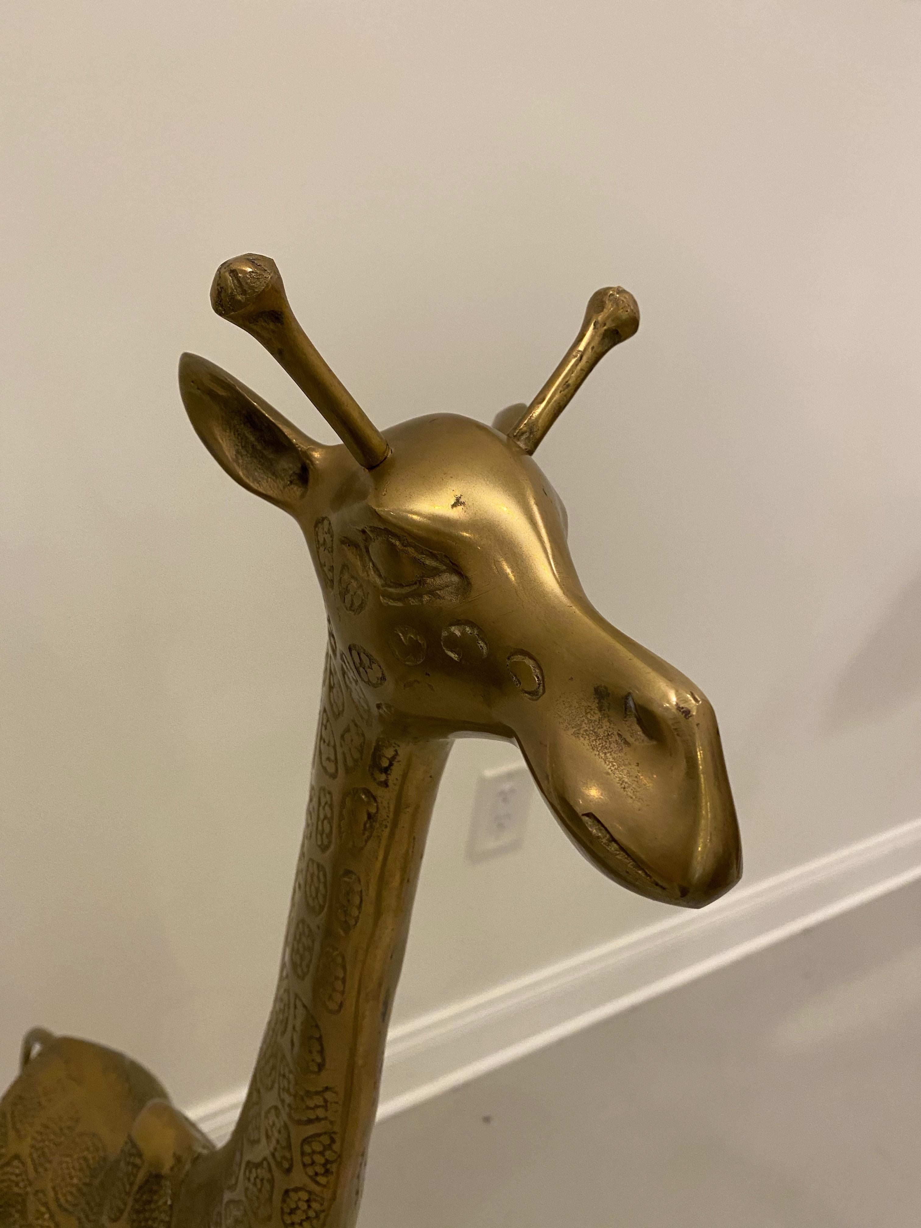 Late 20th Century Mid-Century Modern Standing Metal Giraffe For Sale