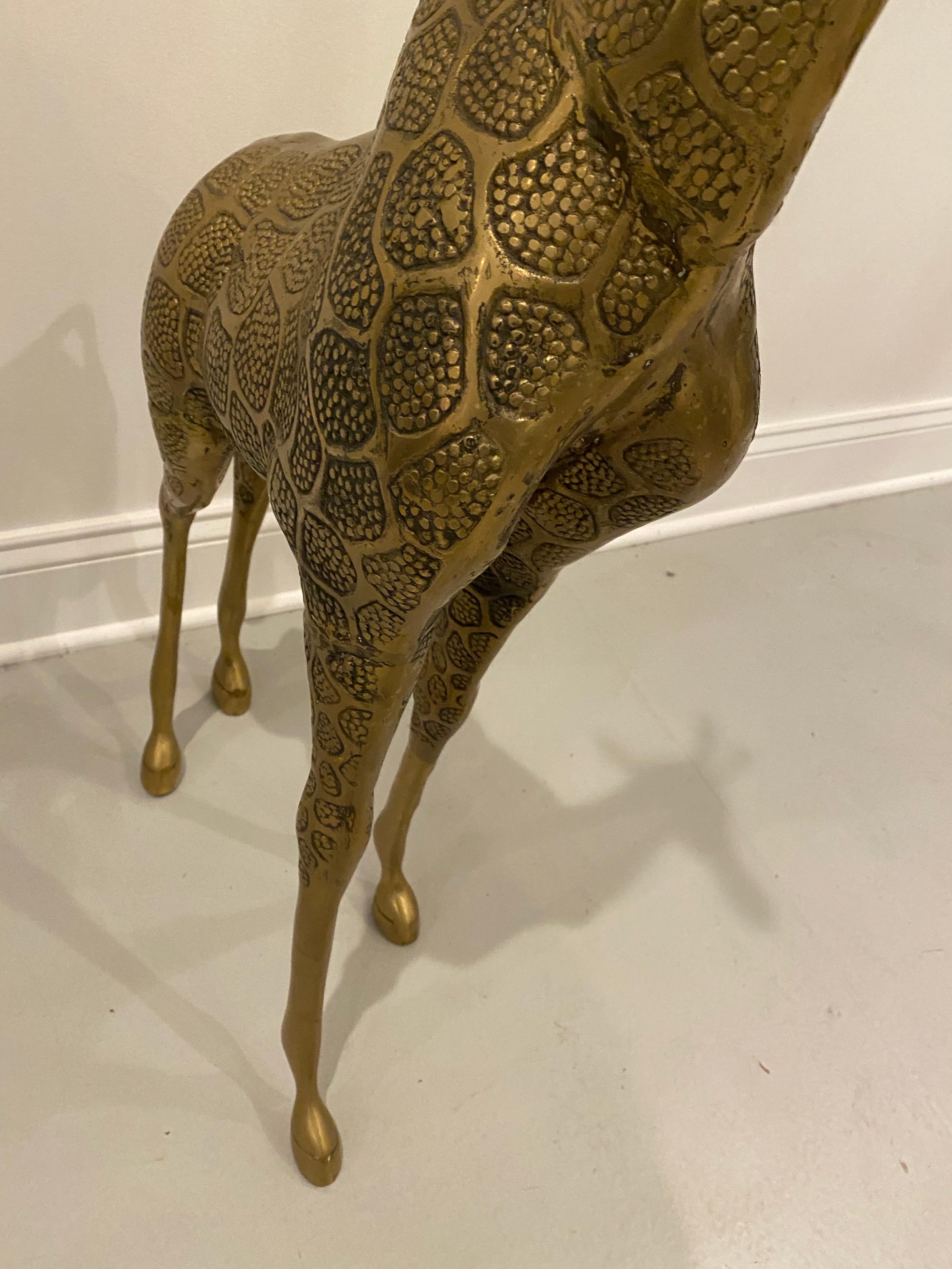 Mid-Century Modern Standing Metal Giraffe For Sale 2