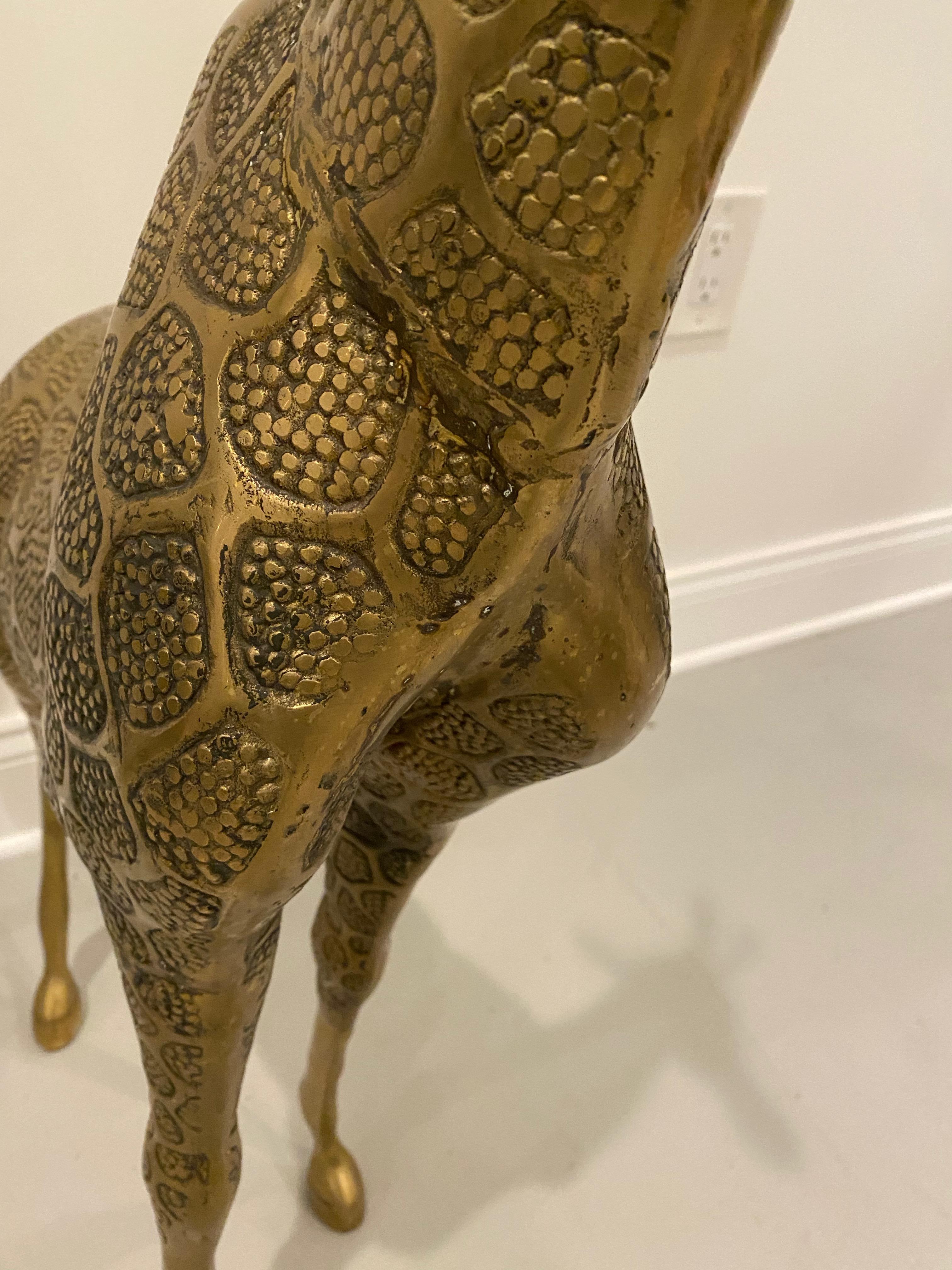Mid-Century Modern Standing Metal Giraffe For Sale 3