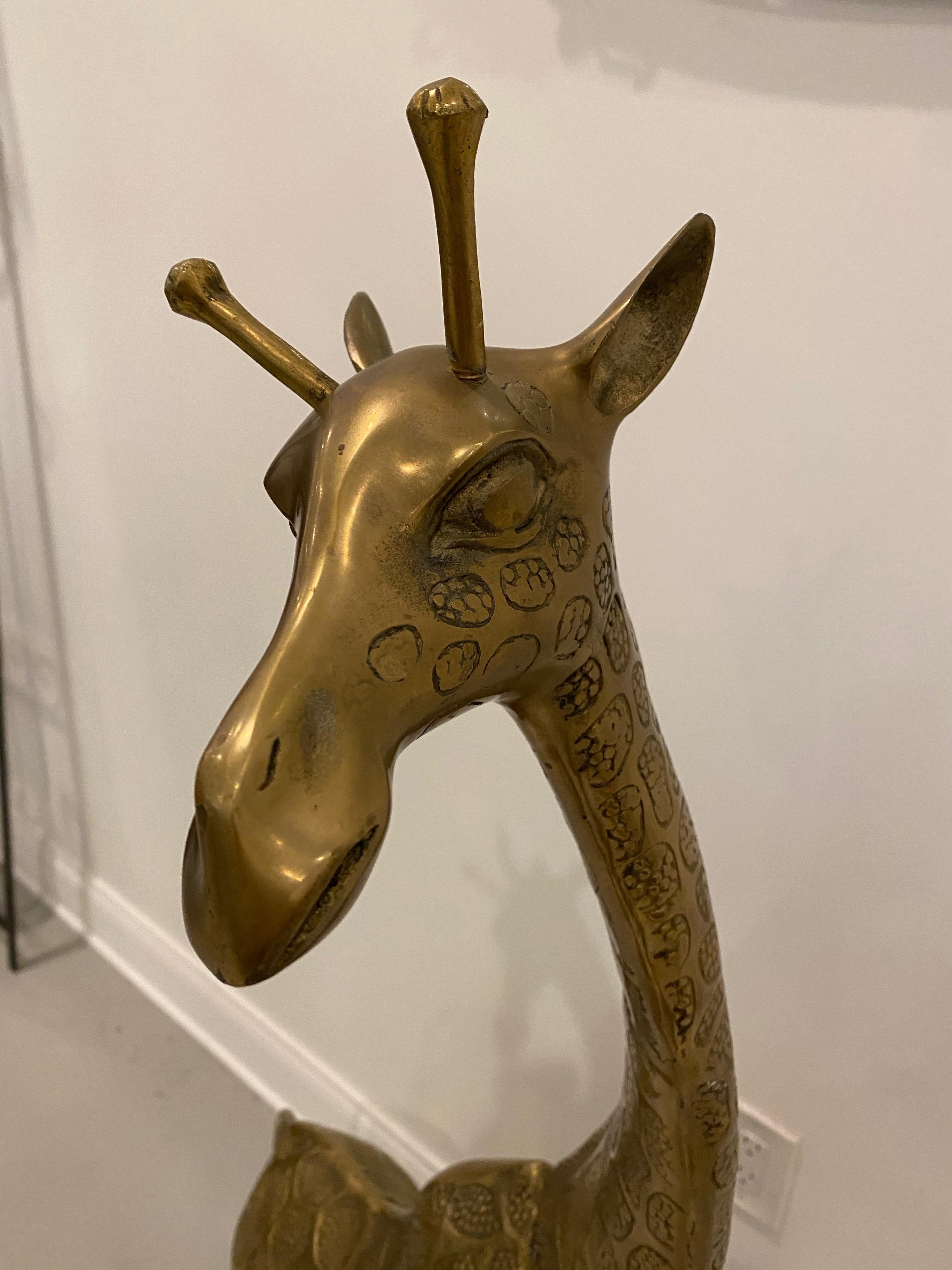 Mid-Century Modern Standing Metal Giraffe For Sale 4